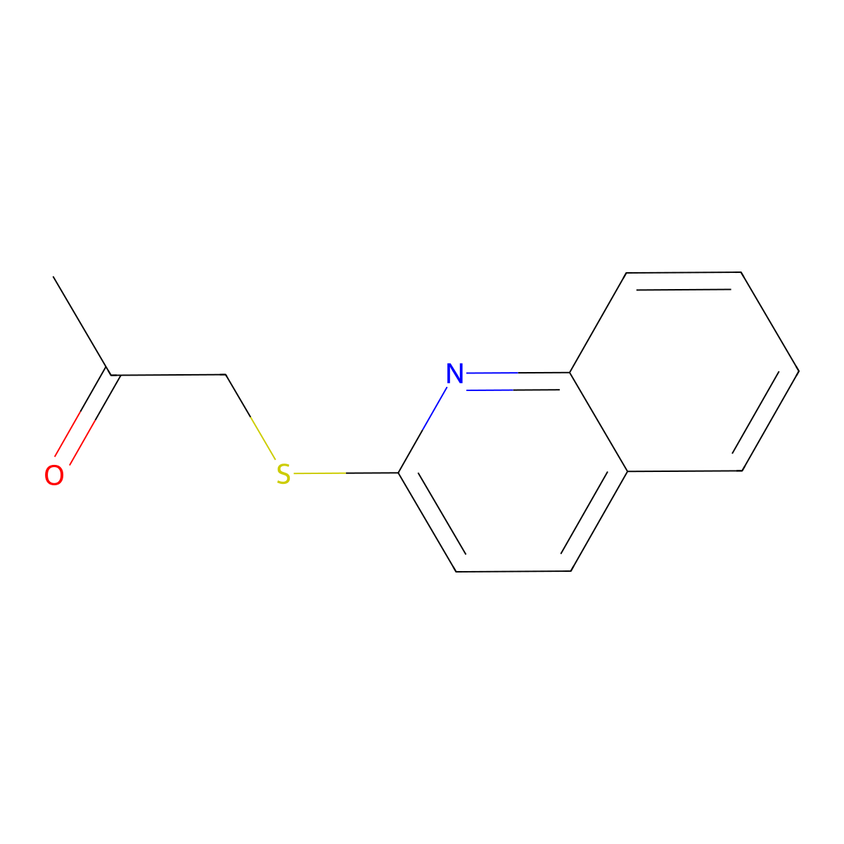 1-(Quinolin-2-ylsulfanyl)acetone molecular structure, CAS 13896-81-6