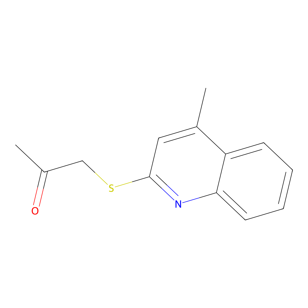 1-[(4-Methylquinolin-2-yl)sulfanyl]acetone molecular structure, CAS 13896-85-0