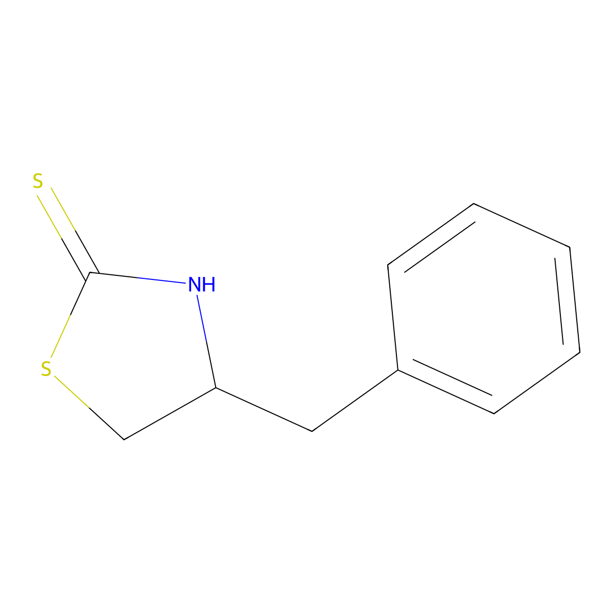 4-Benzyl-1,3-thiazolidine-2-thione molecular structure, CAS 13897-15-9