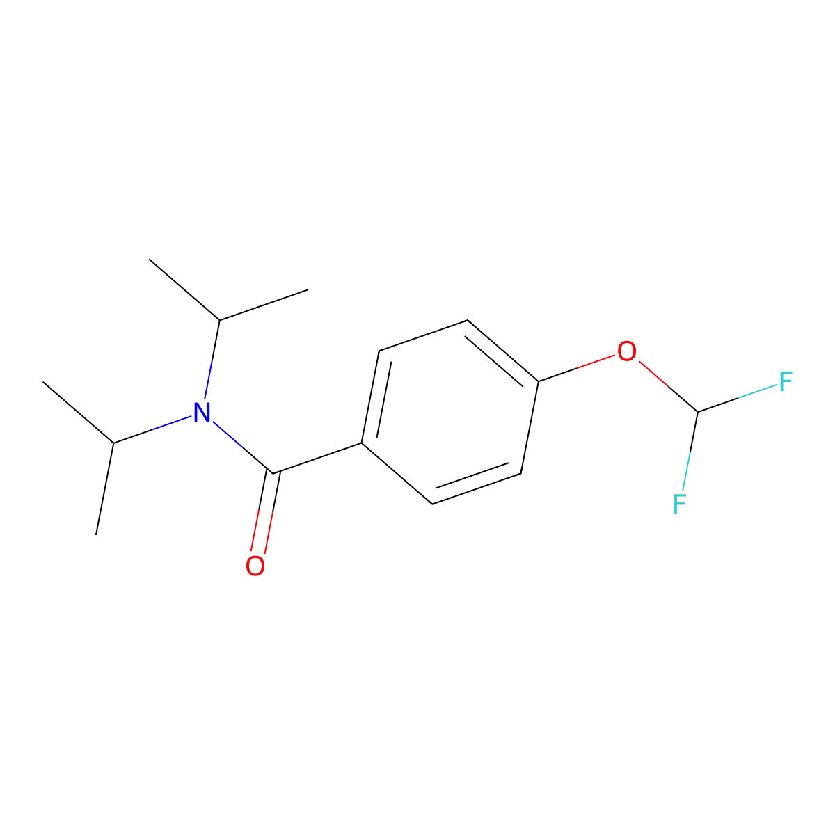 4-(Difluoromethoxy)-N,N-bis(1-methylethyl)benzamide molecular structure, CAS 1389708-62-6