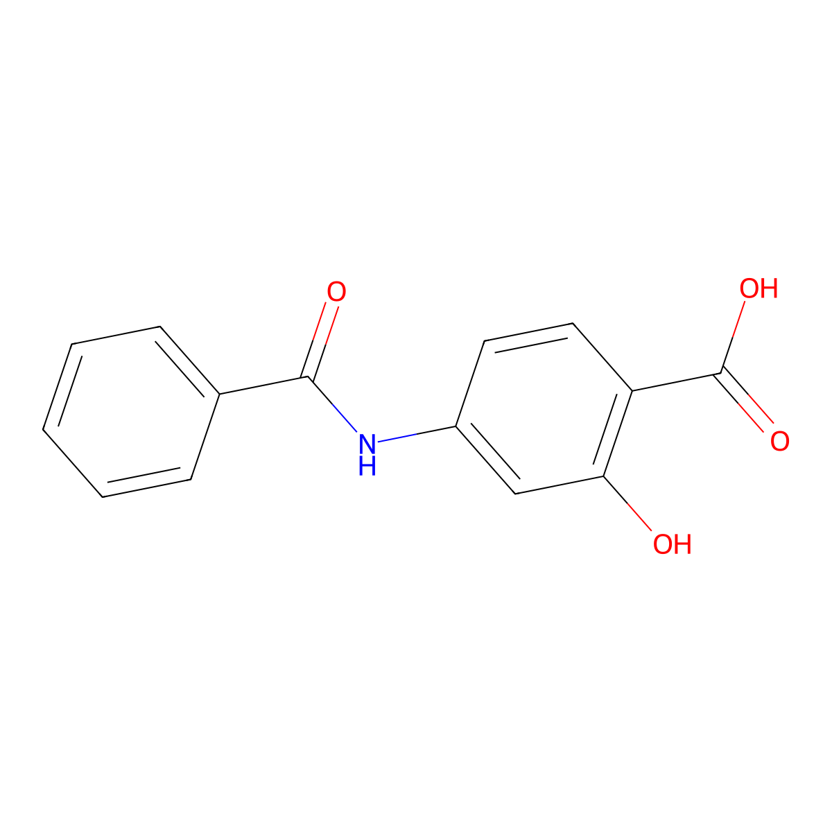 4-(Benzoylamino)-2-hydroxybenzoic acid molecular structure, CAS 13898-58-3