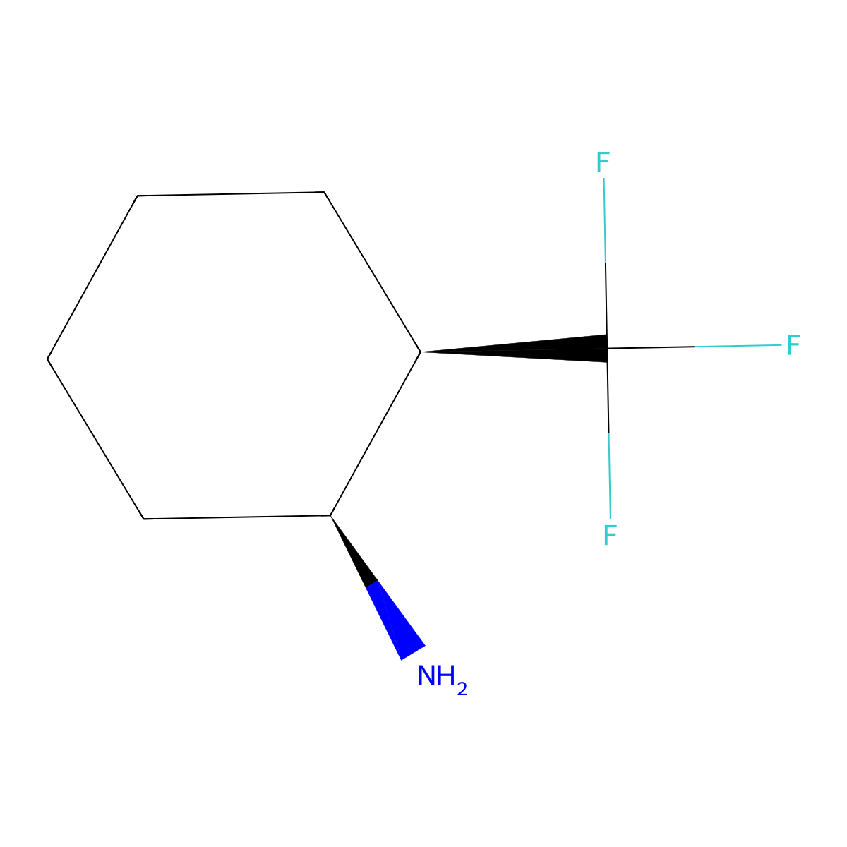 (1S,2R)-2-(trifluoromethyl)cyclohexan-1-amine molecular structure, CAS 1389808-98-3
