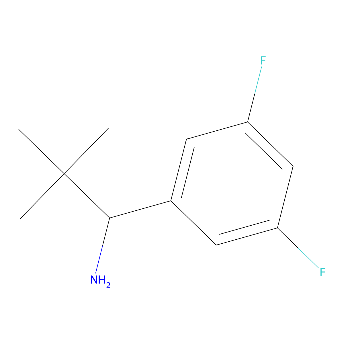 (R)-1-(3,5-Difluorophenyl)-2,2-dimethylpropan-1-amine molecular structure, CAS 1389821-65-1