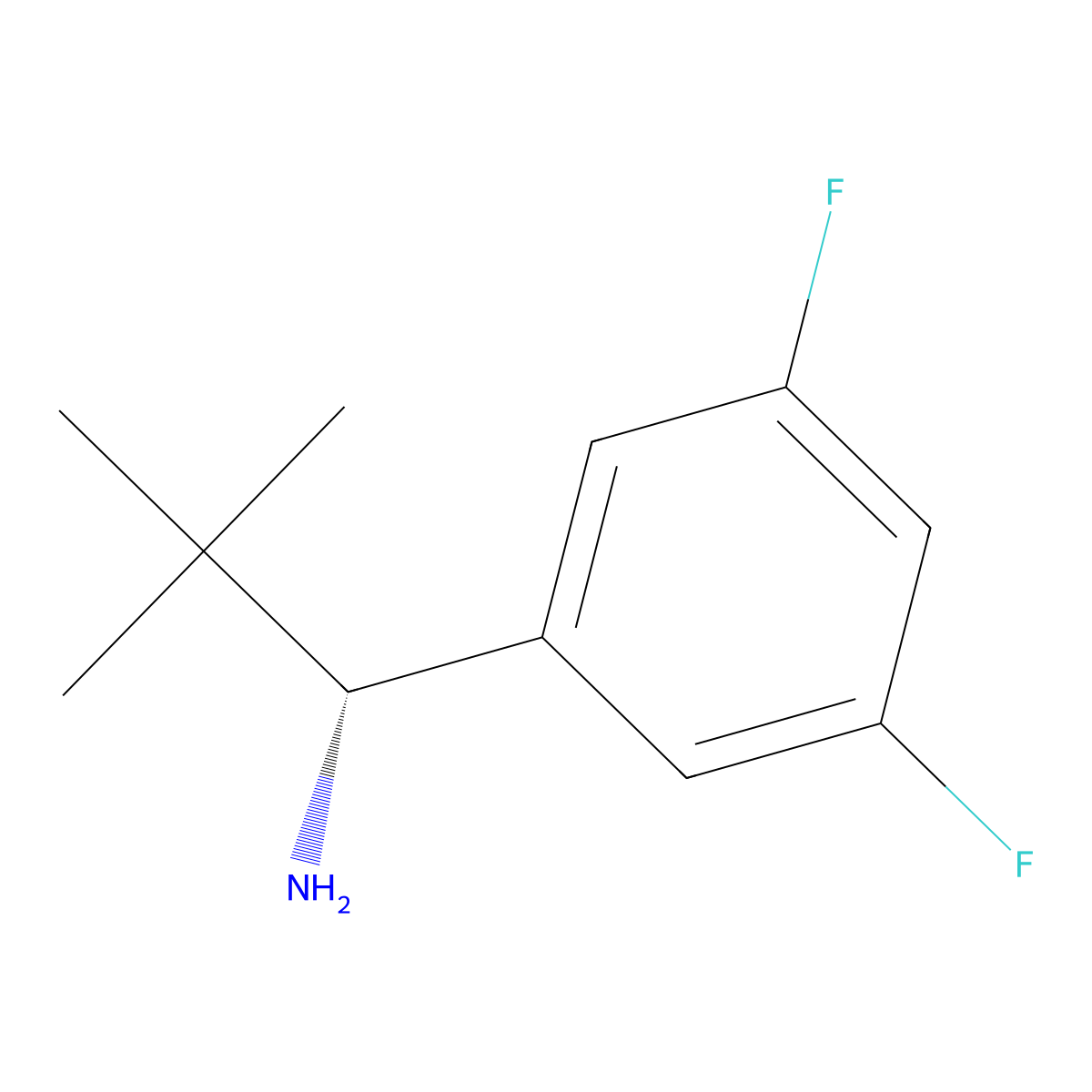 (R)-1-(3,5-Difluorophenyl)-2,2-dimethylpropan-1-amine molecular structure, CAS 1389821-65-1