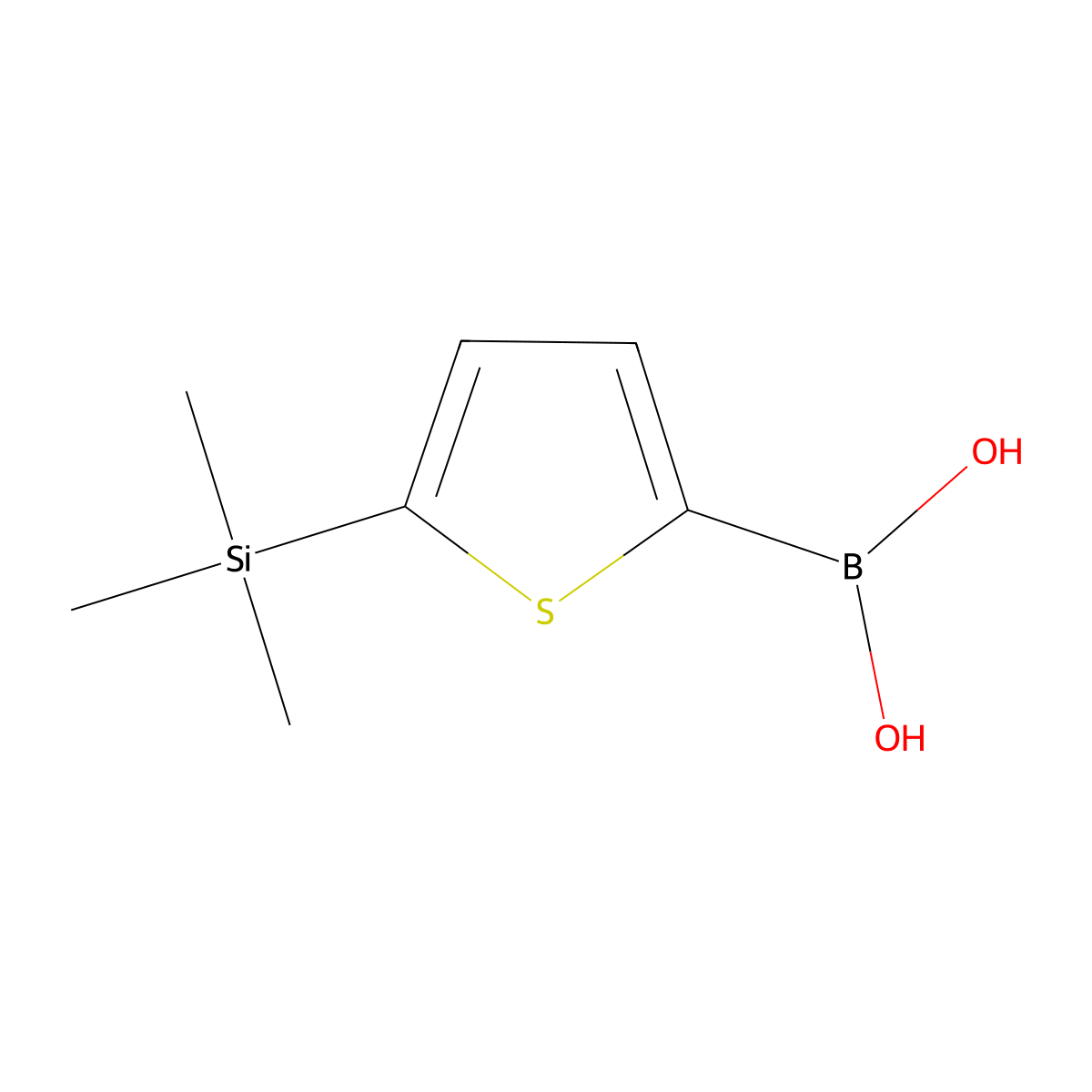 (5-(Trimethylsilyl)thiophen-2-yl)boronic acid molecular structure, CAS 138983-68-3