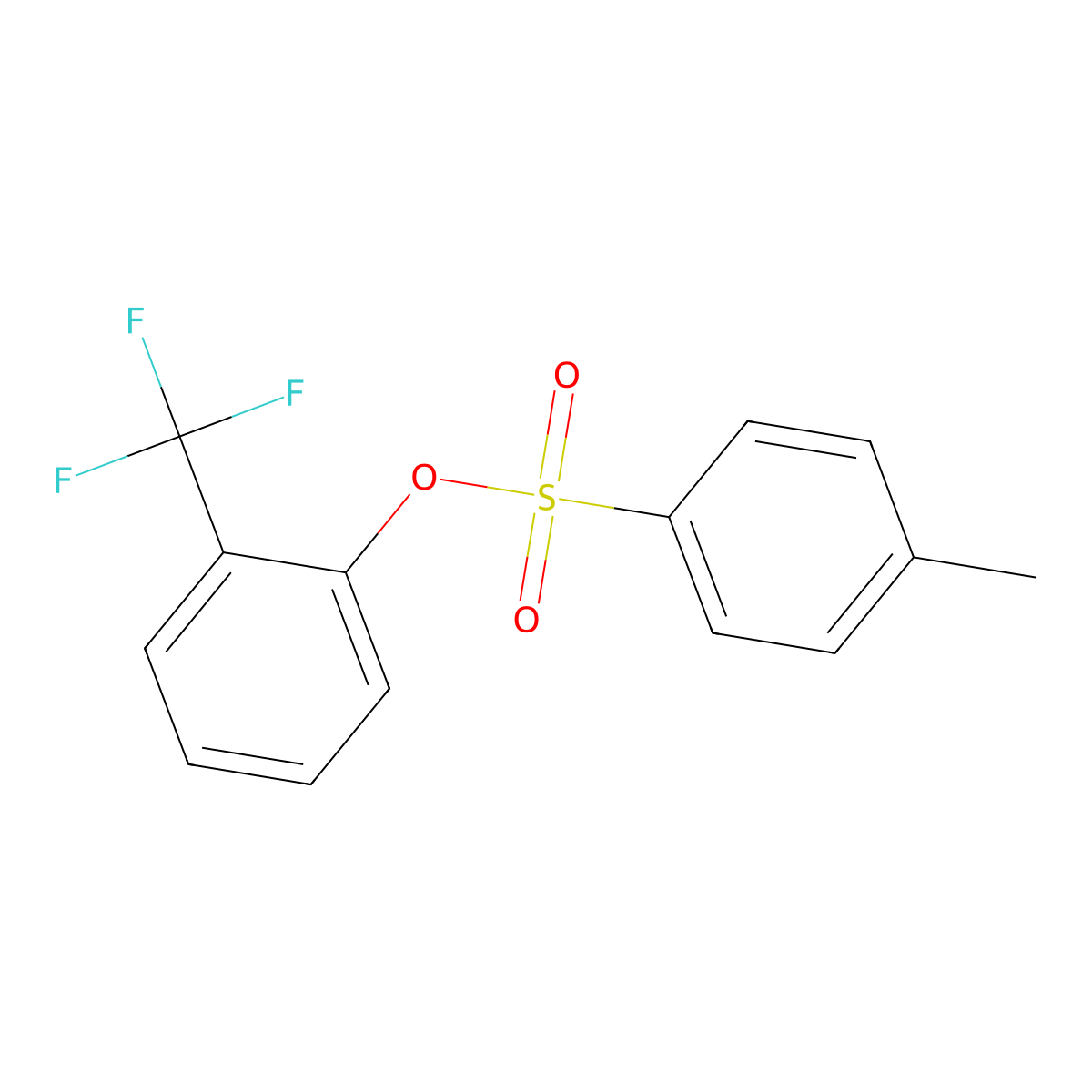 2-(Trifluoromethyl)phenyl 4-methylbenzene-1-sulfonate molecular structure, CAS 1389834-56-3