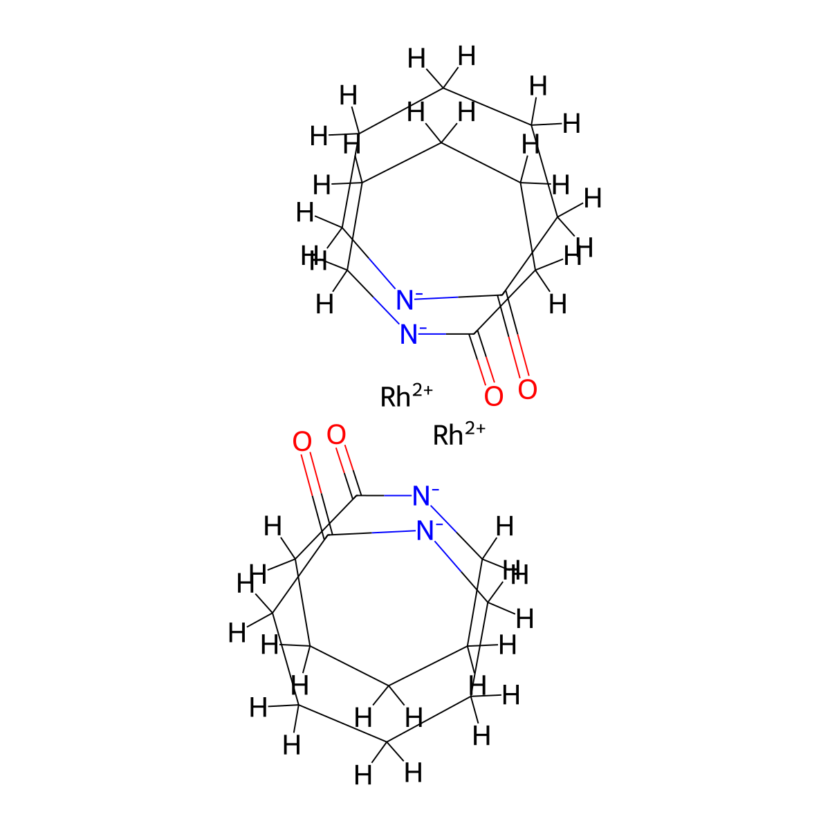 Dirhodium(II) tetrakis(caprolactam) molecular structure, CAS 138984-26-6