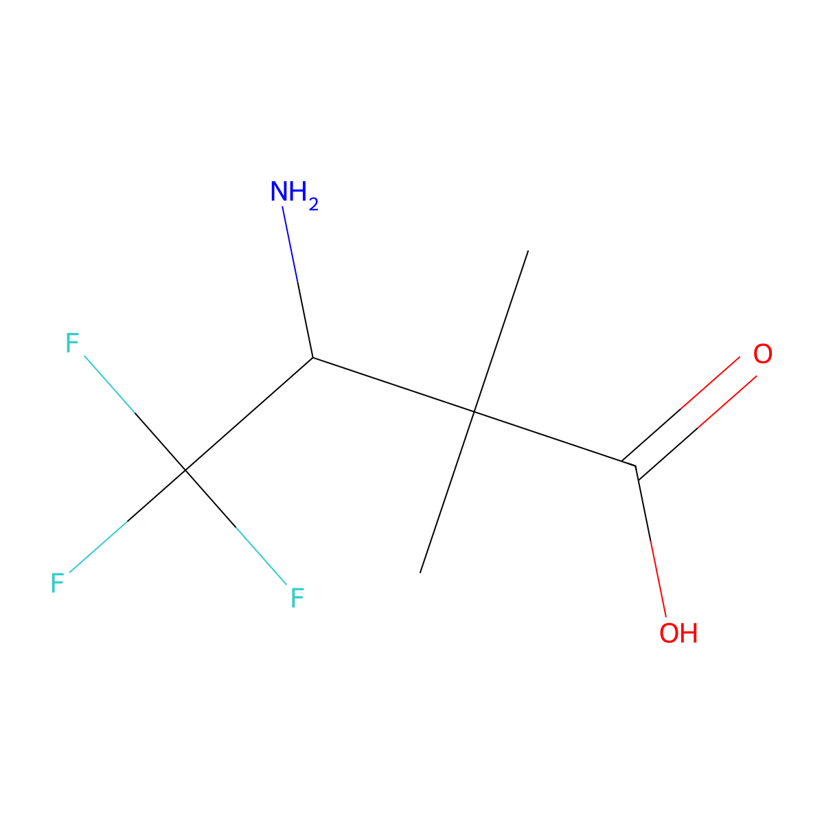 (3S)-3-amino-4,4,4-trifluoro-2,2-dimethylbutanoic acid molecular structure, CAS 1389853-05-7