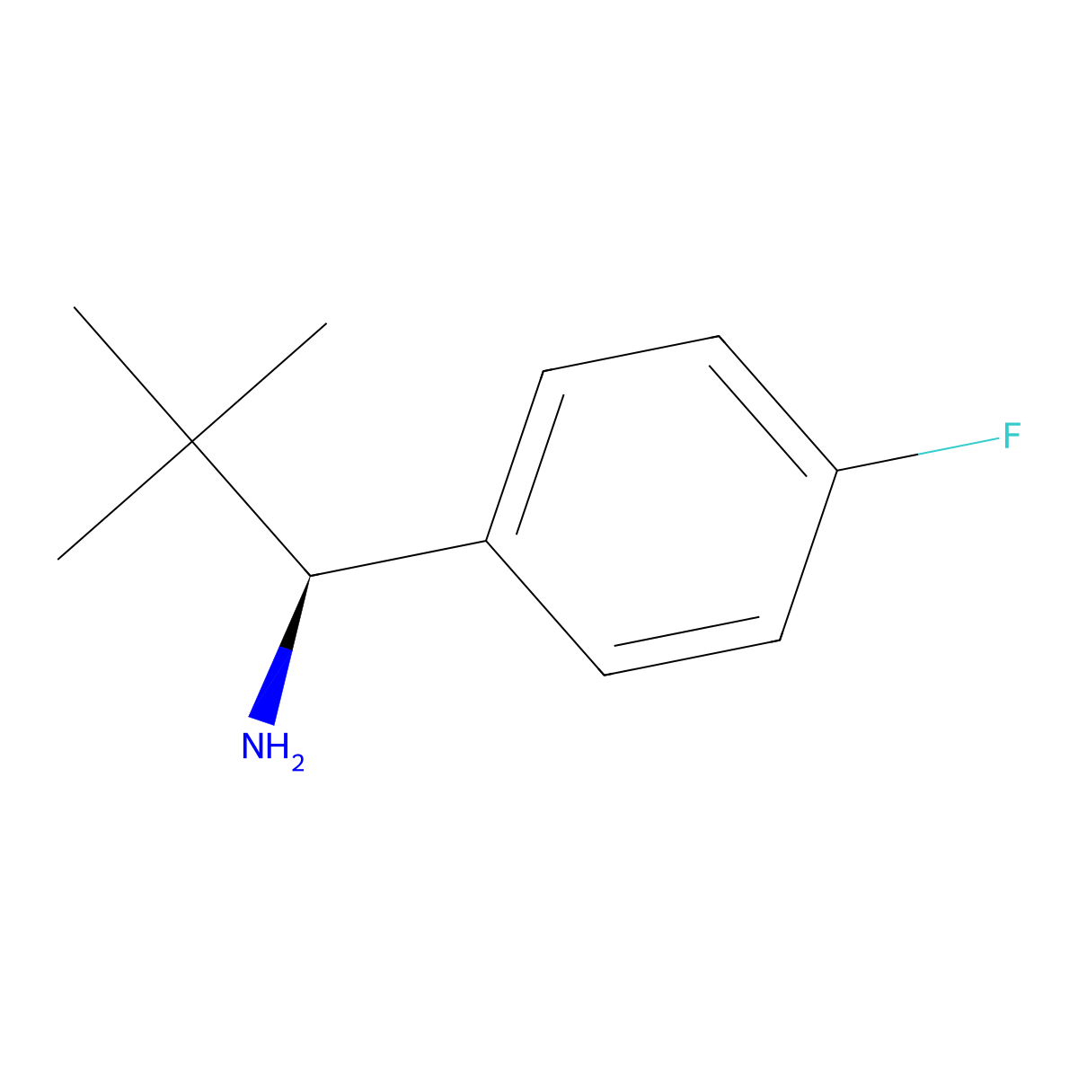 (S)-1-(4-Fluorophenyl)-2,2-dimethylpropan-1-amine molecular structure, CAS 1389862-91-2