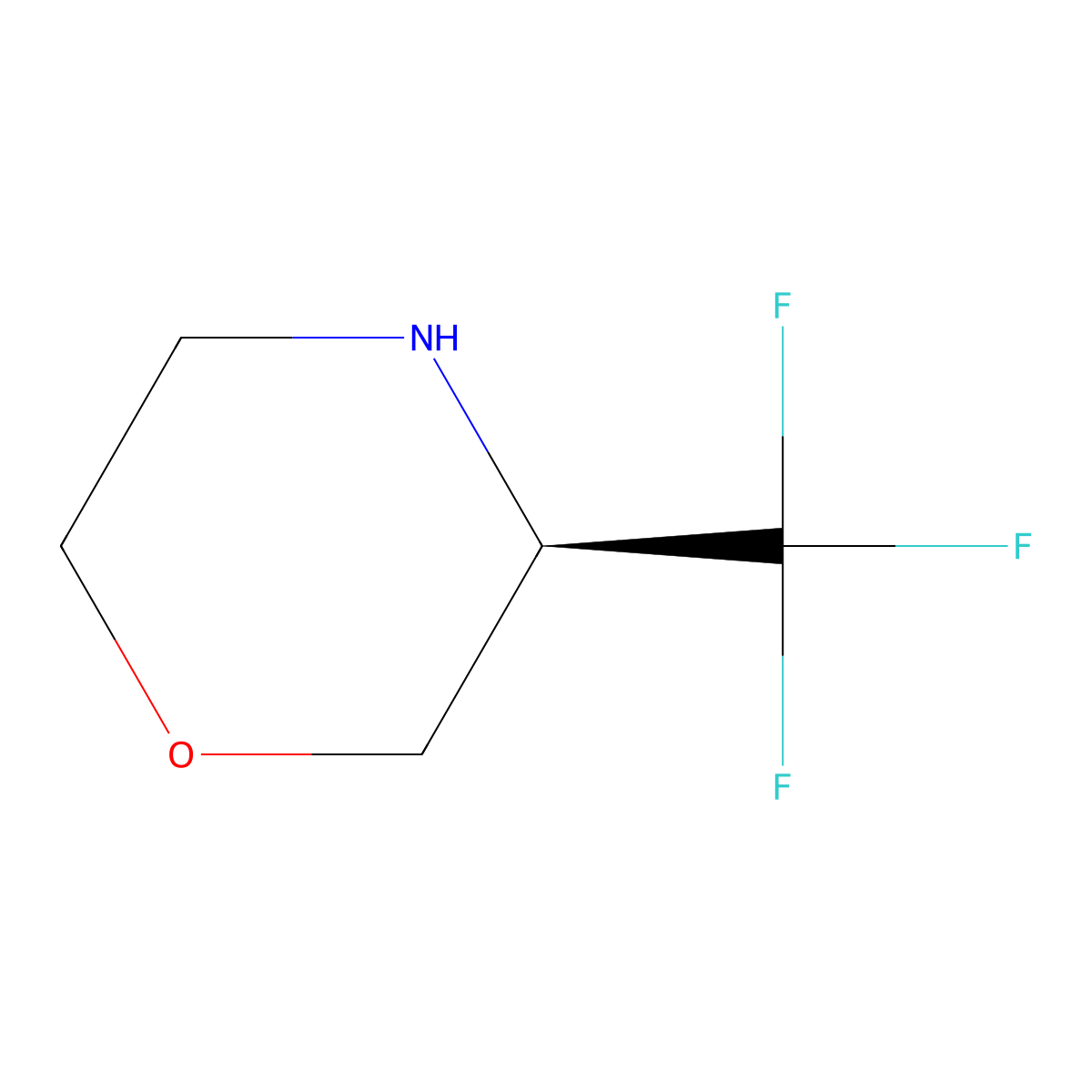 (3R)-3-(Trifluoromethyl)morpholine molecular structure, CAS 1389868-83-0