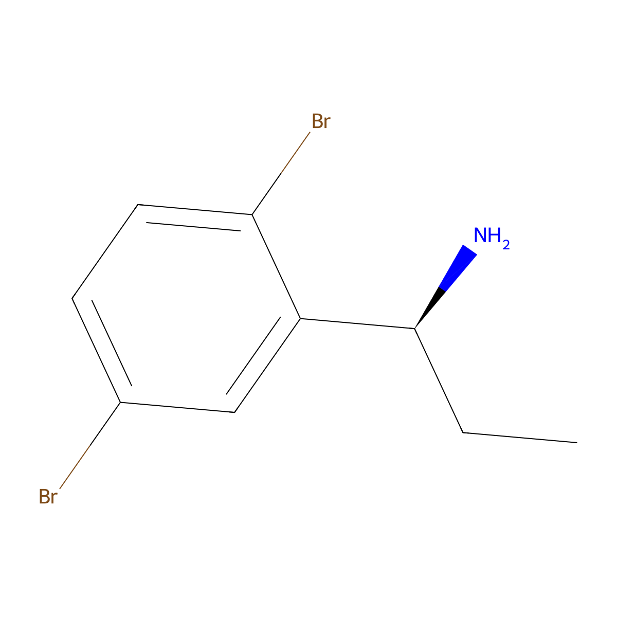 (S)-1-(2,5-Dibromophenyl)propan-1-amine molecular structure, CAS 1389898-55-8