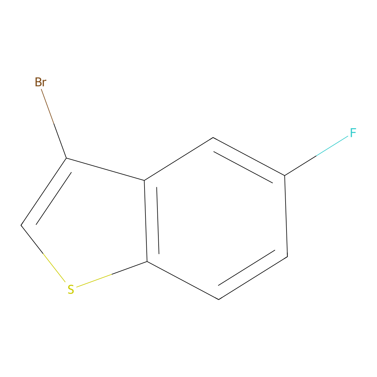3-Bromo-5-fluoro-1-benzothiophene molecular structure, CAS 138993-21-2