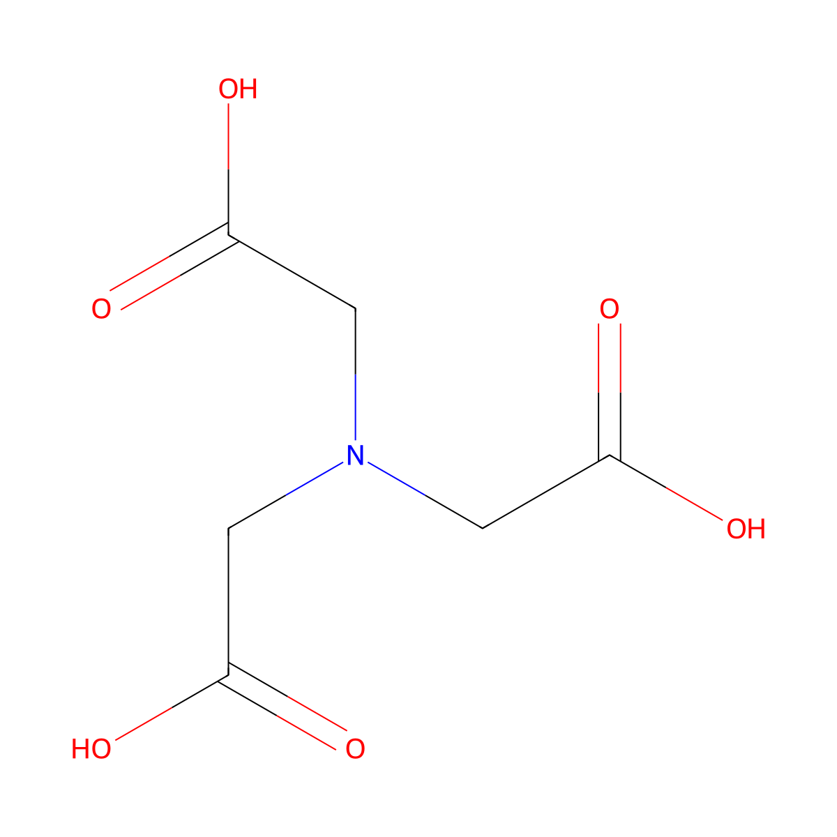 Nitrilotriacetic Acid molecular structure, CAS 139-13-9