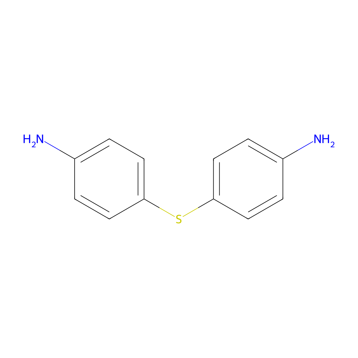 4,4'-Thiodianiline molecular structure, CAS 139-65-1