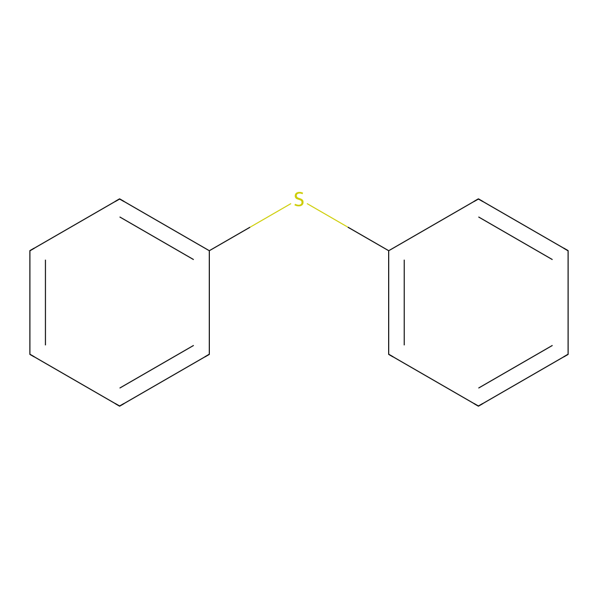 Diphenyl sulfide molecular structure, CAS 139-66-2