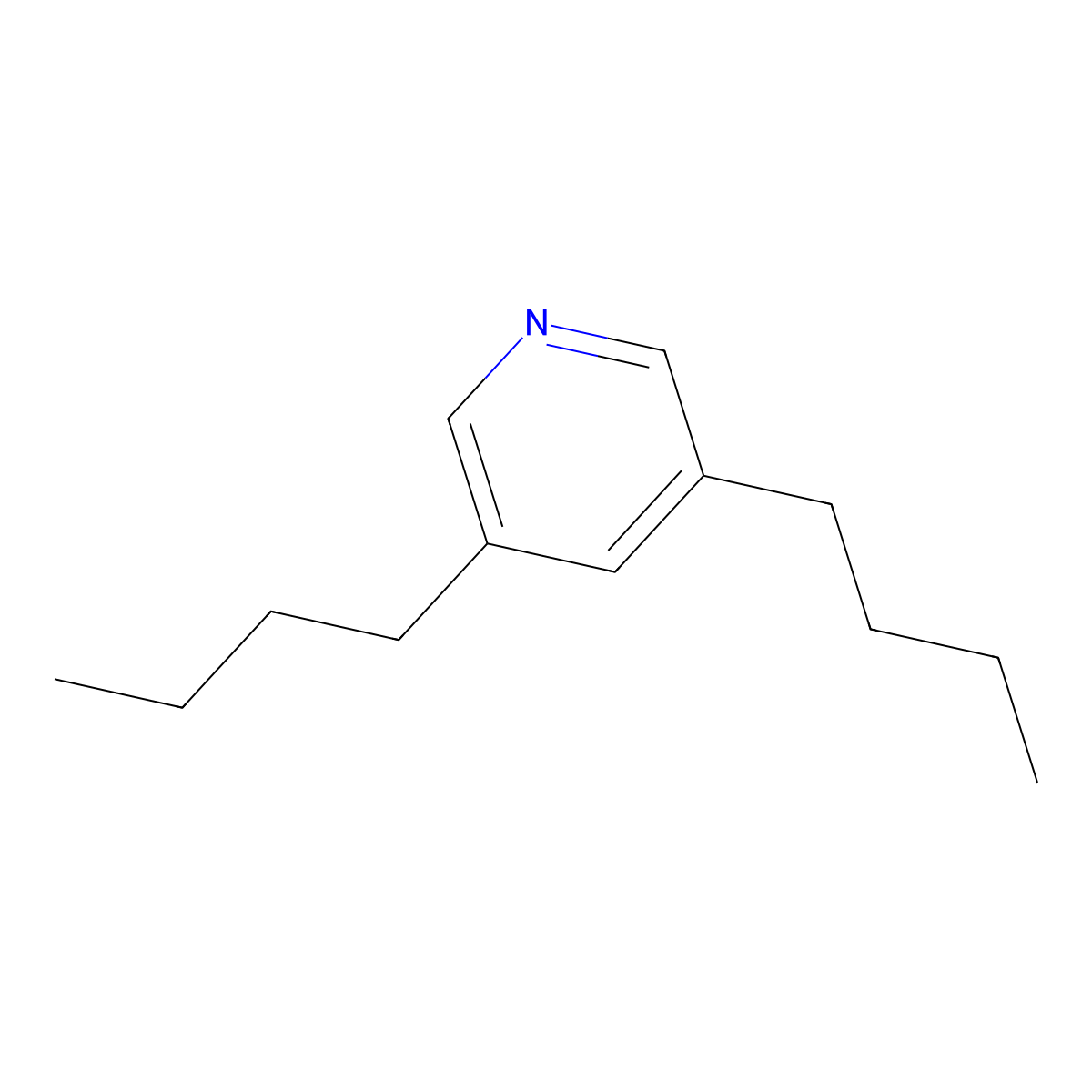 3,5-Dibutylpyridine molecular structure, CAS 139-83-3
