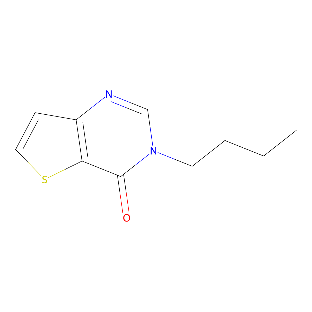 3-butyl-3H,4H-thieno[3,2-d]pyrimidin-4-one molecular structure, CAS 1390000-60-8