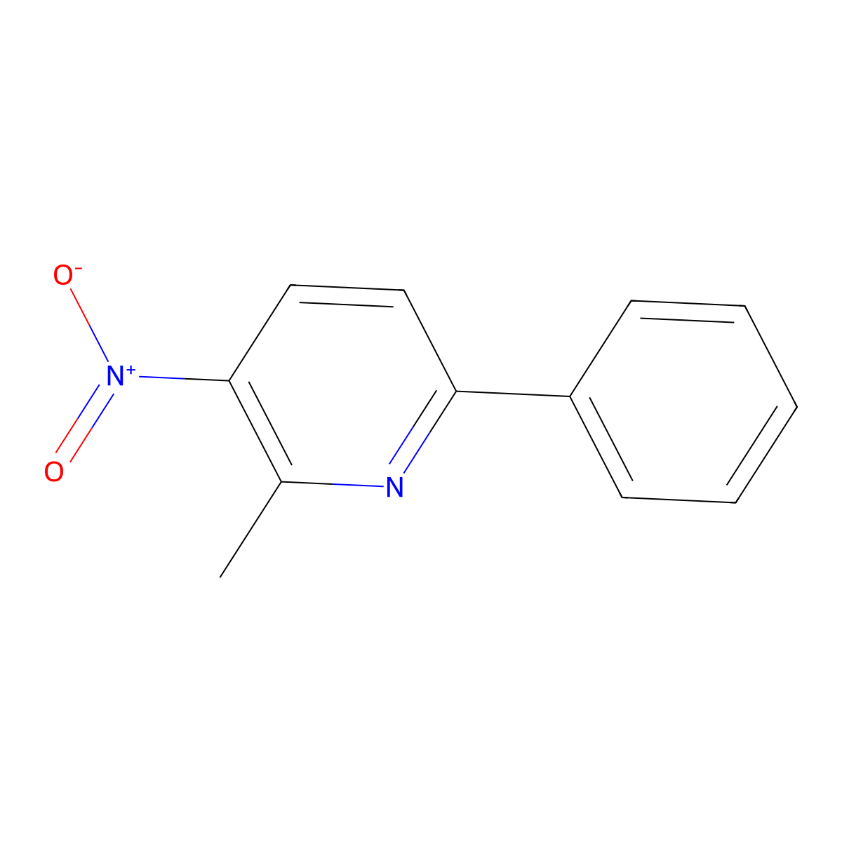 2-Methyl-3-nitro-6-phenylpyridine molecular structure, CAS 139004-81-2