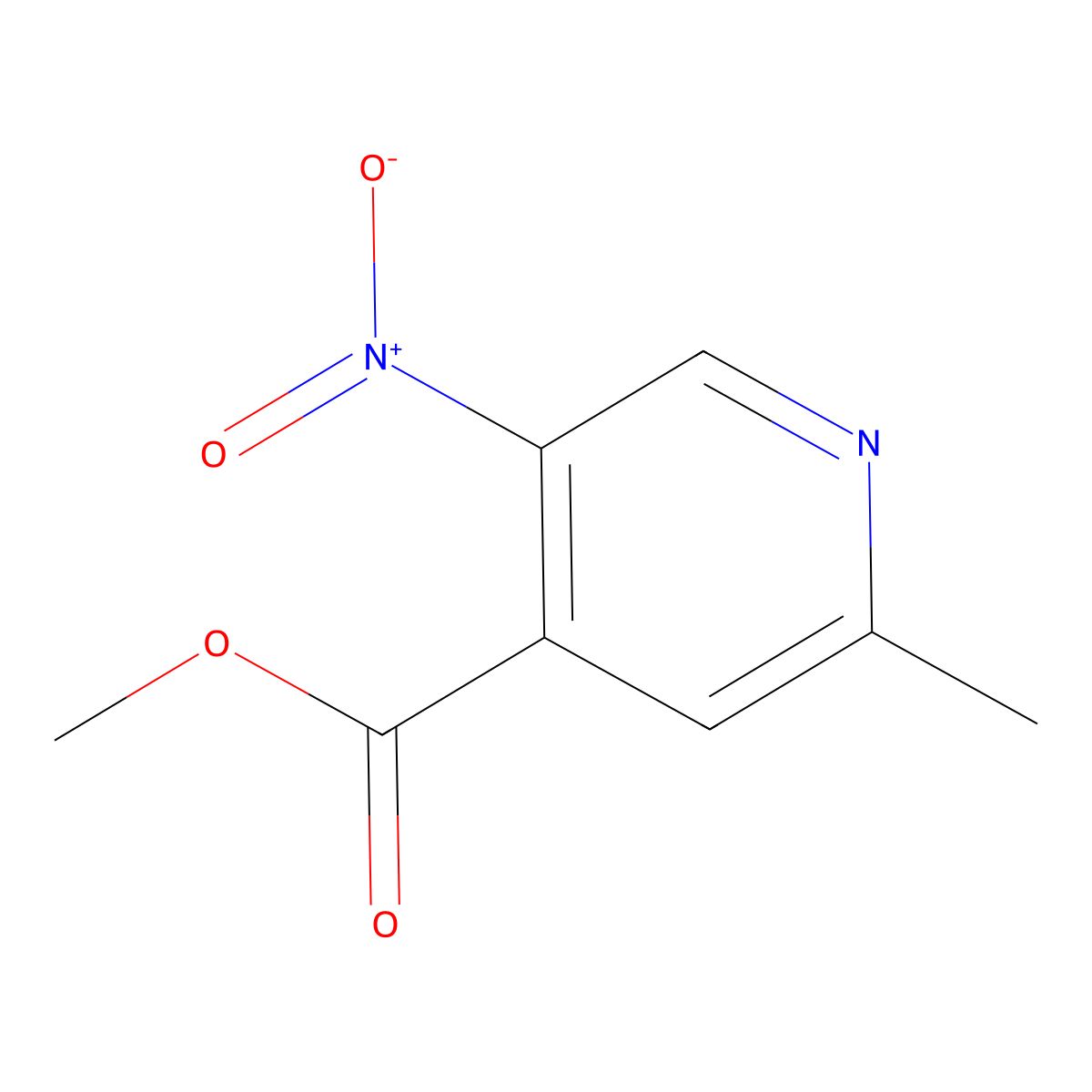 Methyl 2-methyl-5-nitroisonicotinate molecular structure, CAS 139004-86-7