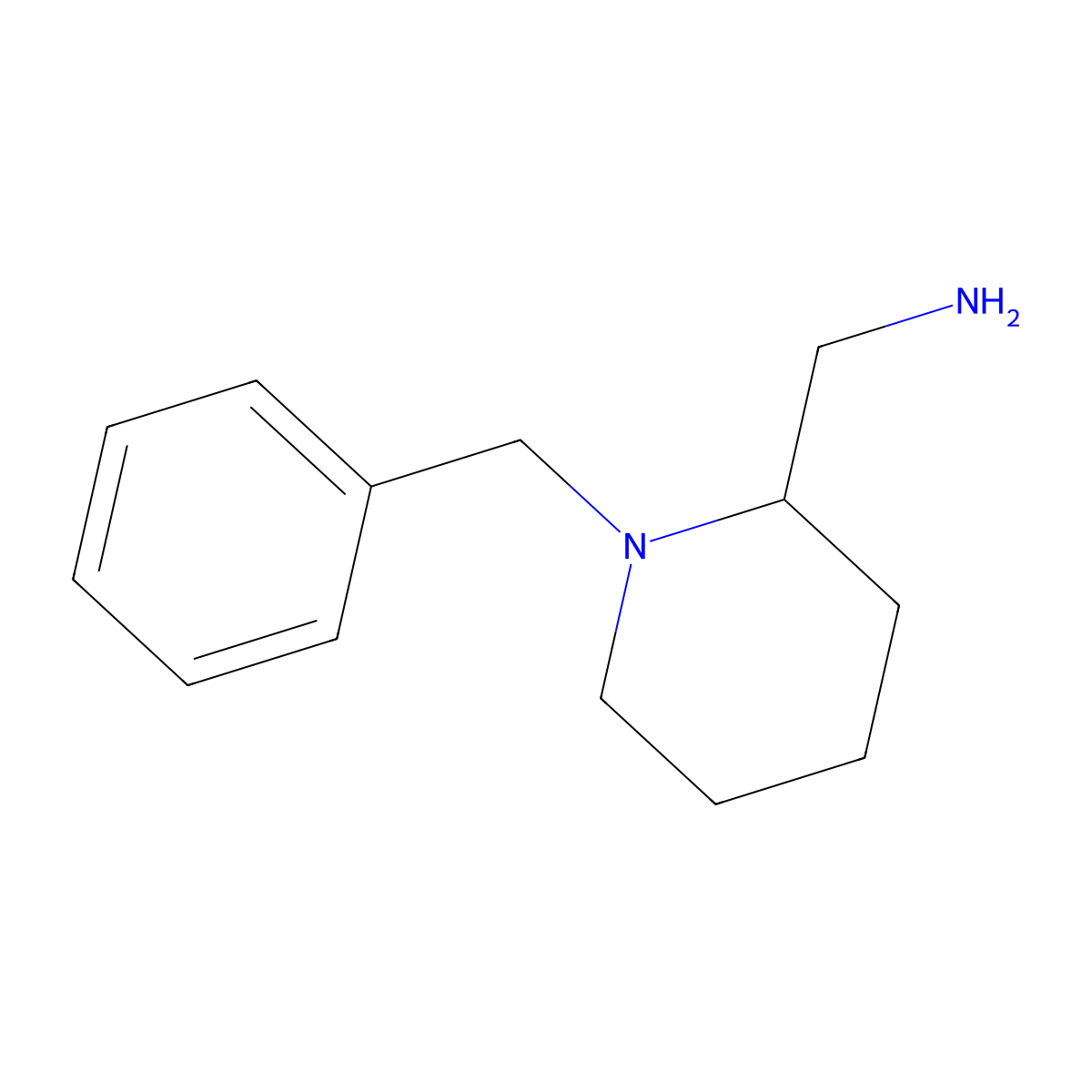 [(2S)-1-benzylpiperidin-2-yl]methanamine molecular structure, CAS 139004-92-5