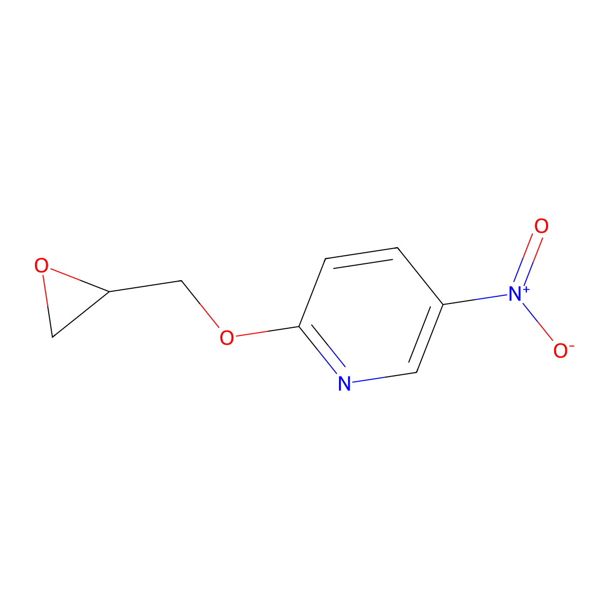 5-Nitro-2-[(oxiran-2-yl)methoxy]pyridine molecular structure, CAS 139005-01-9