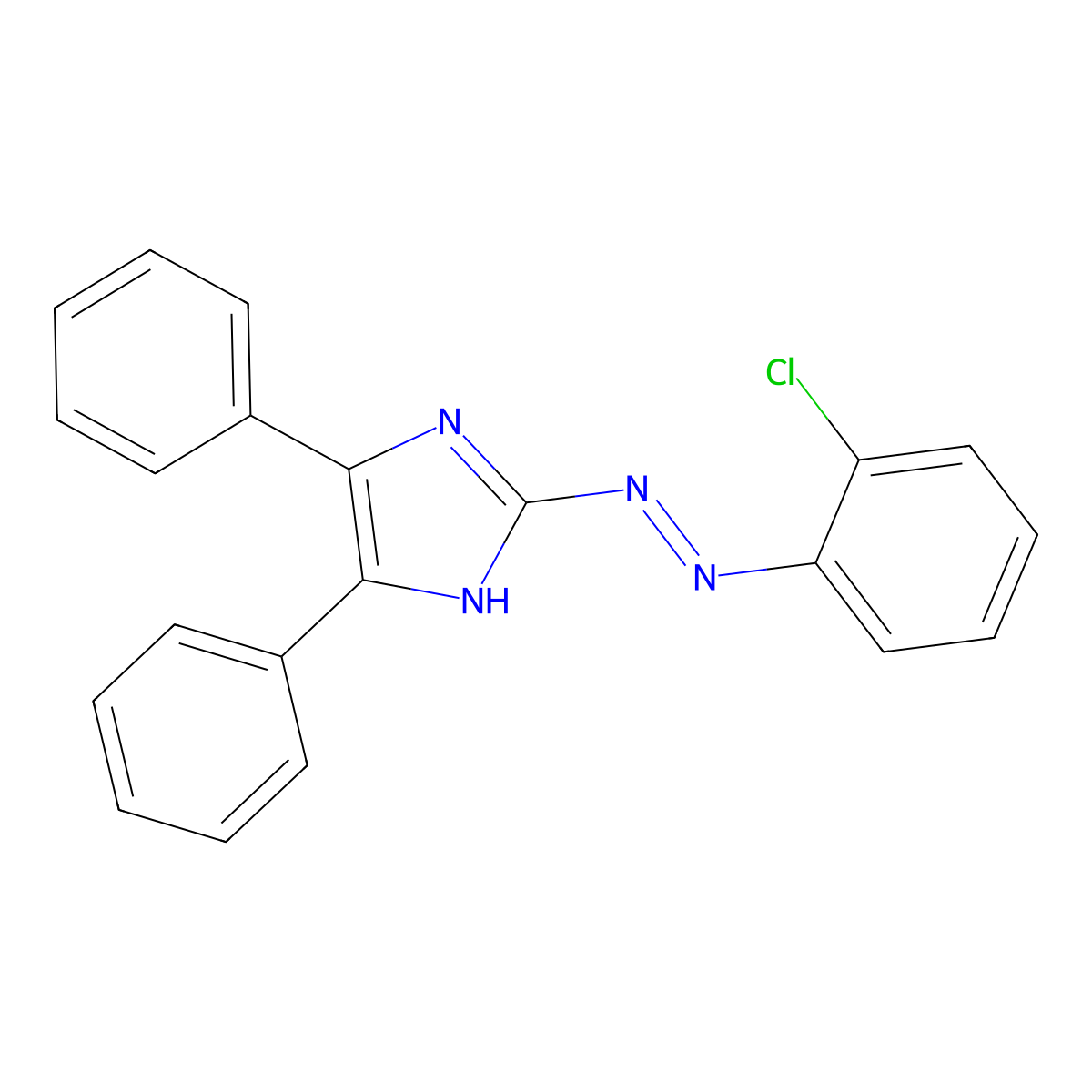 2-[2-(2-Chlorophenyl)hydrazinylidene]-4,5-diphenyl-2H-imidazole molecular structure, CAS 139007-43-5