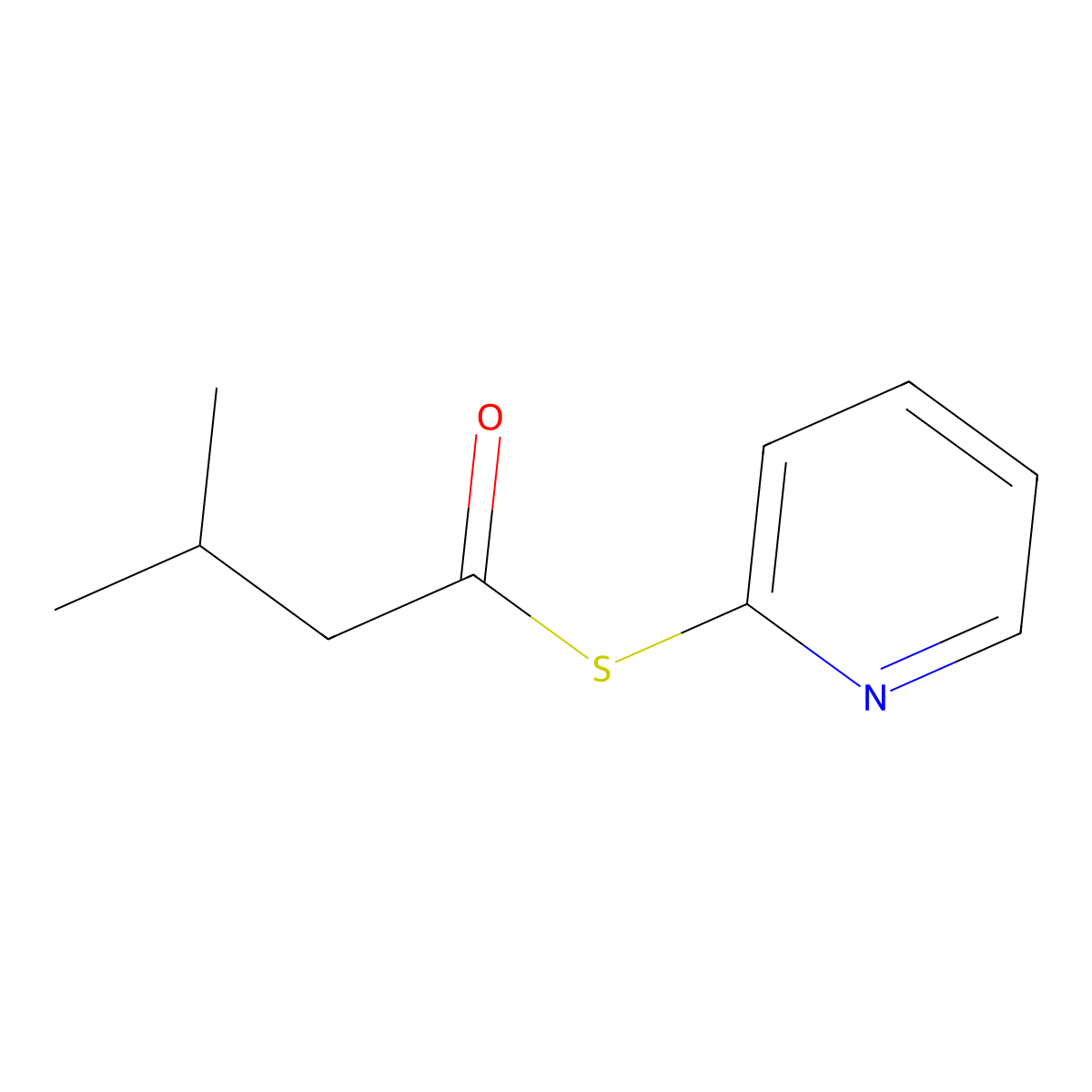 S-Pyridin-2-yl 3-methylbutanethioate molecular structure, CAS 139007-44-6
