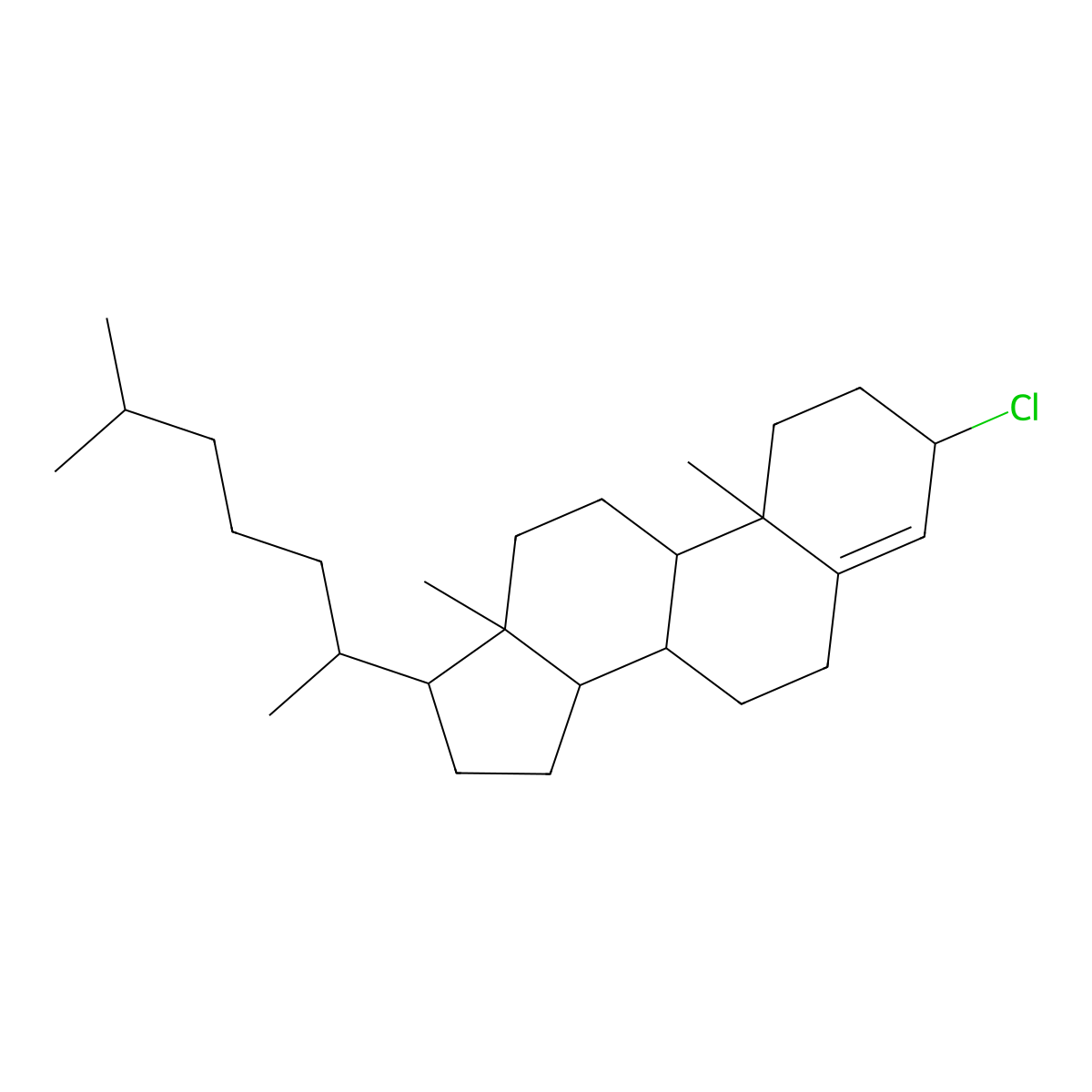 (3alpha)-3-chloro-Cholest-4-ene molecular structure, CAS 13901-10-5