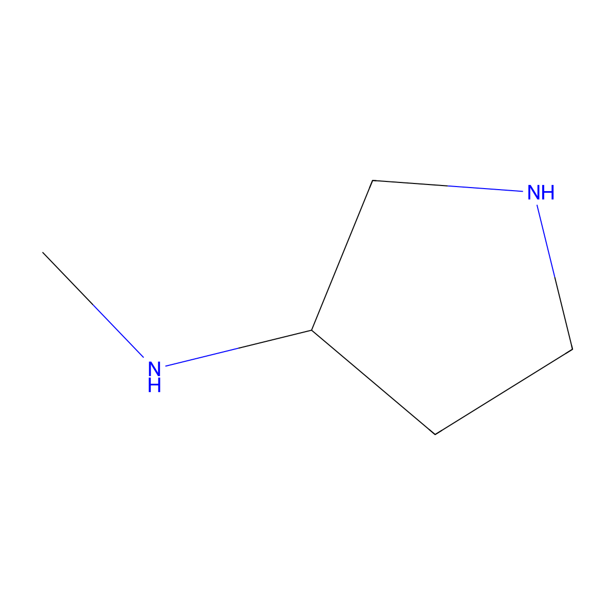 (3S)-(-)-3-(Methylamino)pyrrolidine molecular structure, CAS 139015-32-0
