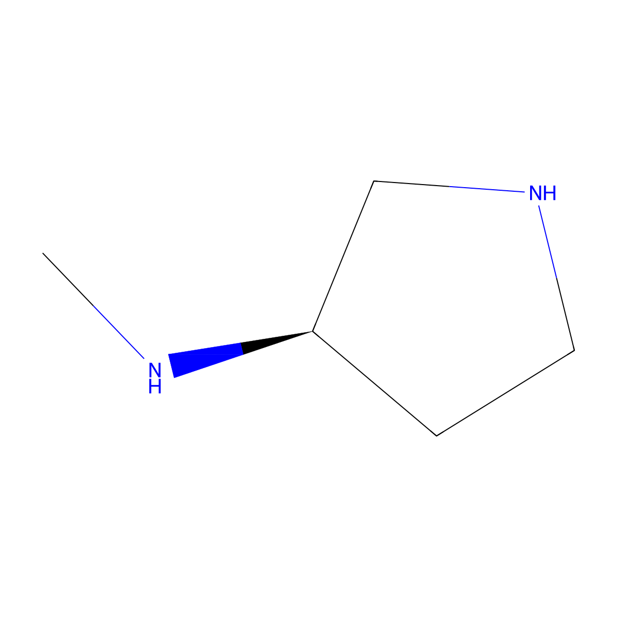 (3R)-(+)-3-(Methylamino)pyrrolidine molecular structure, CAS 139015-33-1