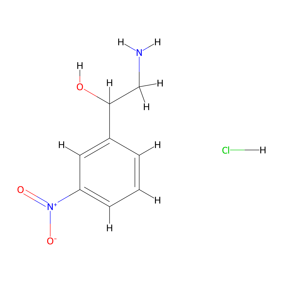 2-Amino-1-(3-nitrophenyl)ethanol hydrochloride molecular structure, CAS 139021-45-7
