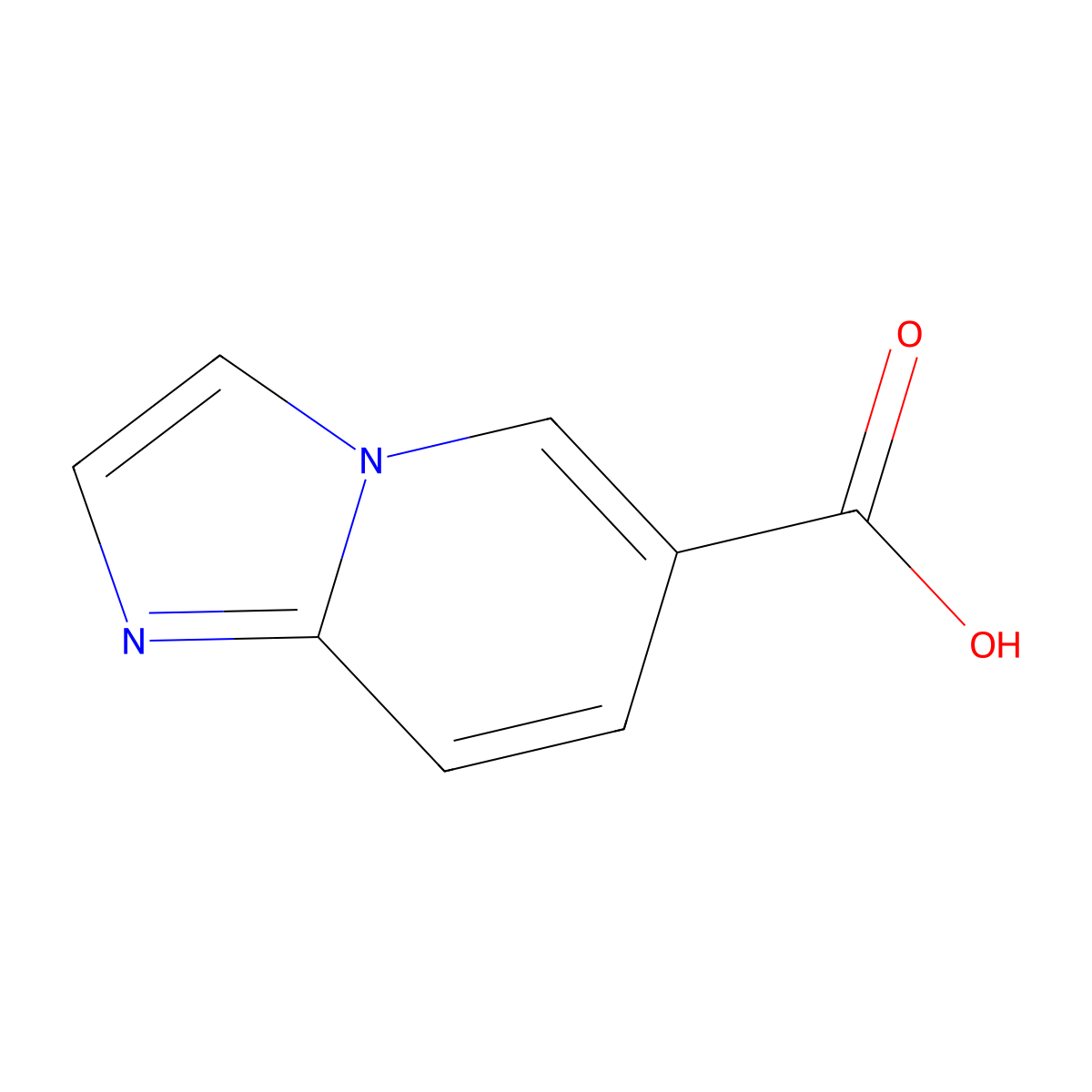 Imidazo(1,2-a)pyridine-6-carboxylic acid molecular structure, CAS 139022-25-6