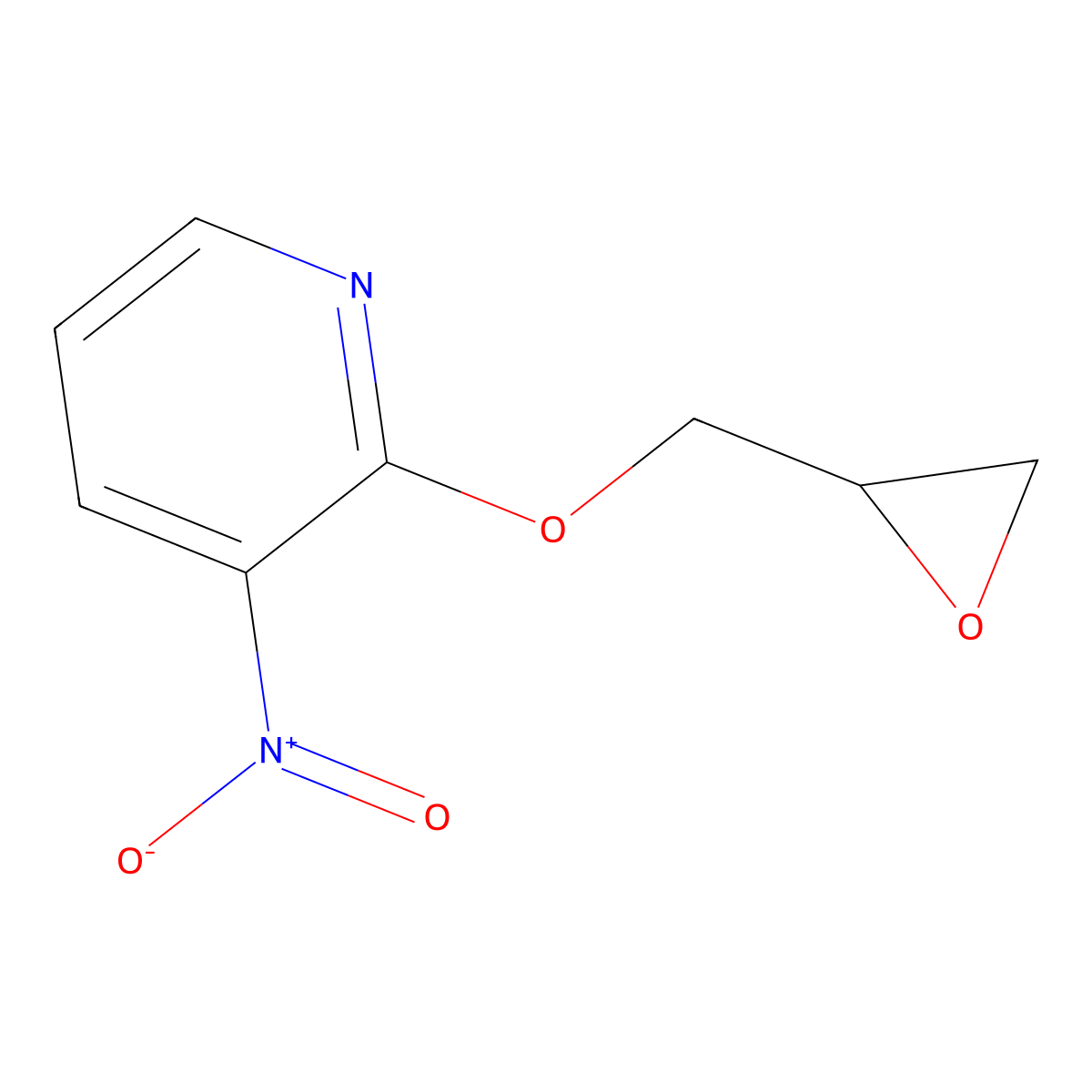 3-Nitro-2-(2-oxiranylmethoxy)pyridine molecular structure, CAS 139024-38-7