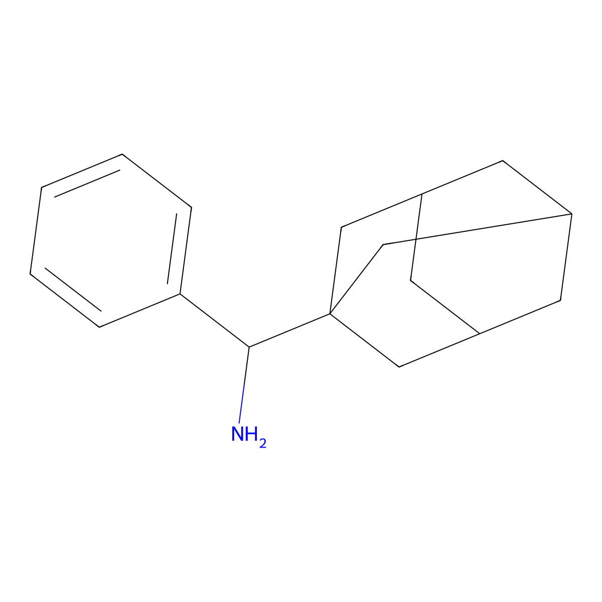 Adamantan-1-yl(phenyl)methanamine molecular structure, CAS 139026-44-1