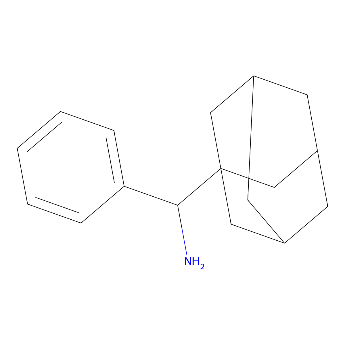 Adamantan-1-yl(phenyl)methanamine molecular structure, CAS 139026-44-1