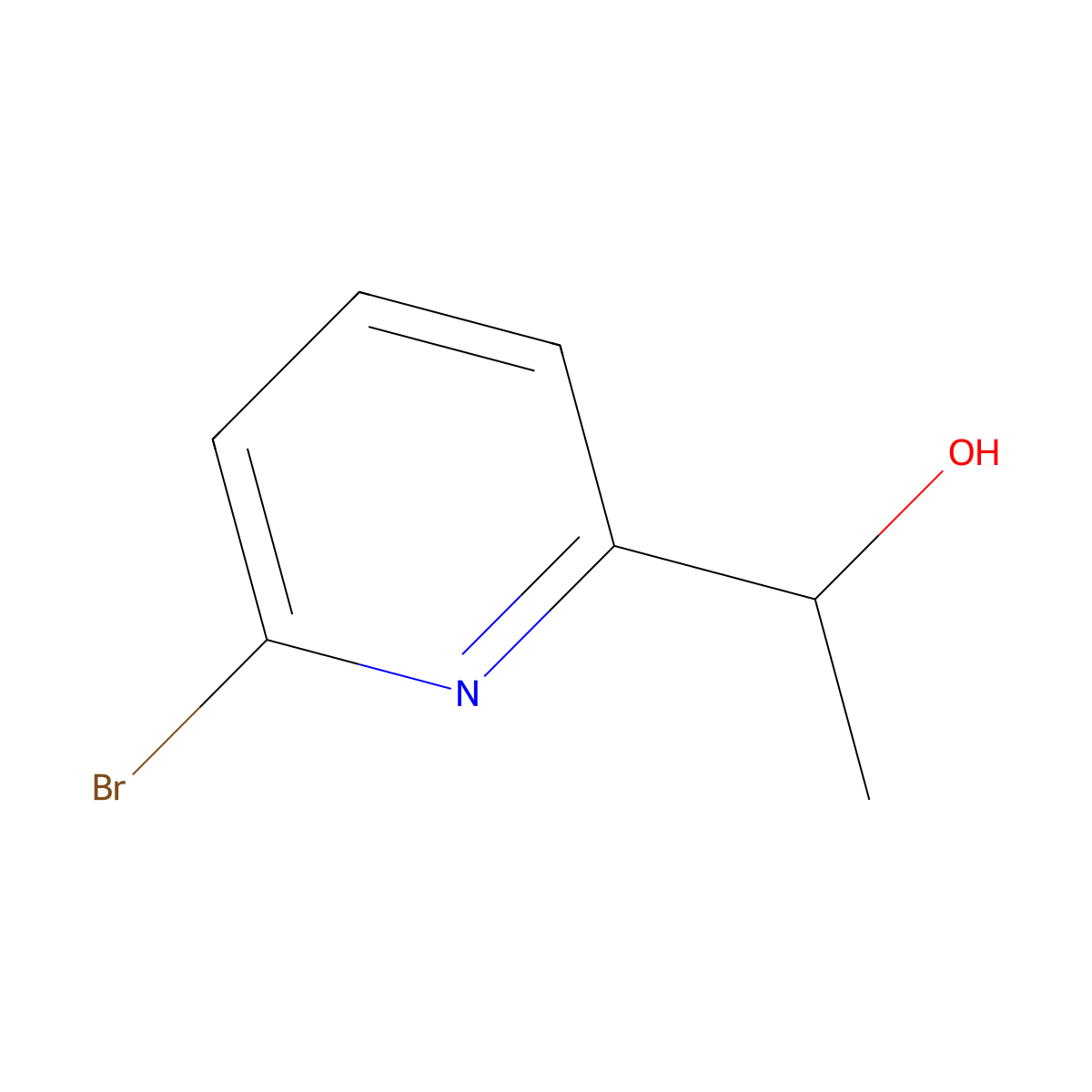 (S)-1-(6-Bromopyridin-2-yl)ethan-1-ol molecular structure, CAS 139026-61-2