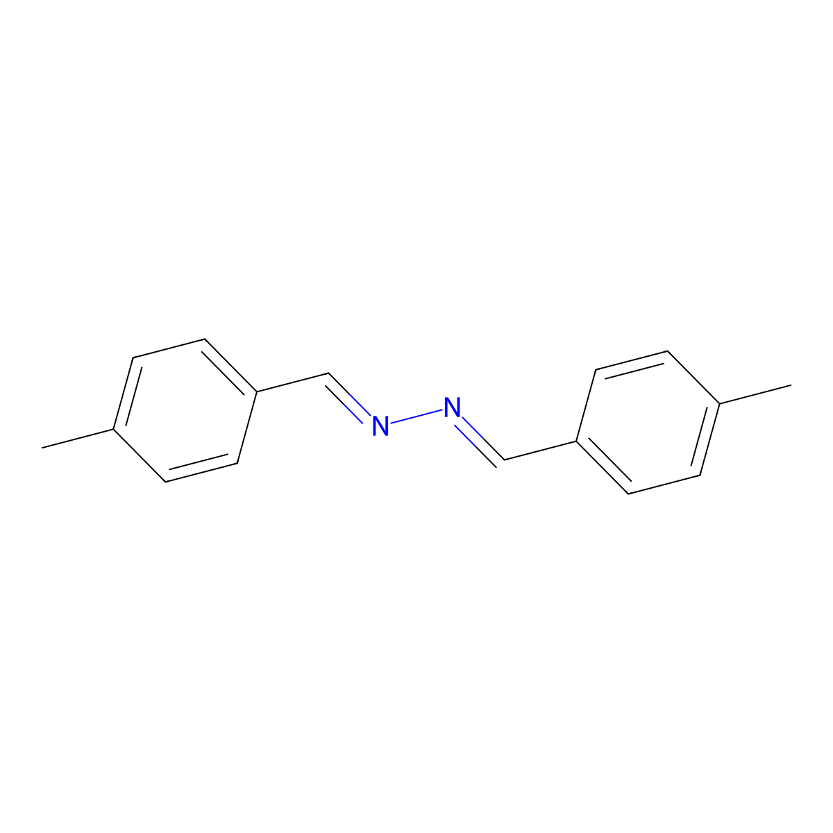 Para-tolualdehyde azine molecular structure, CAS 139030-29-8