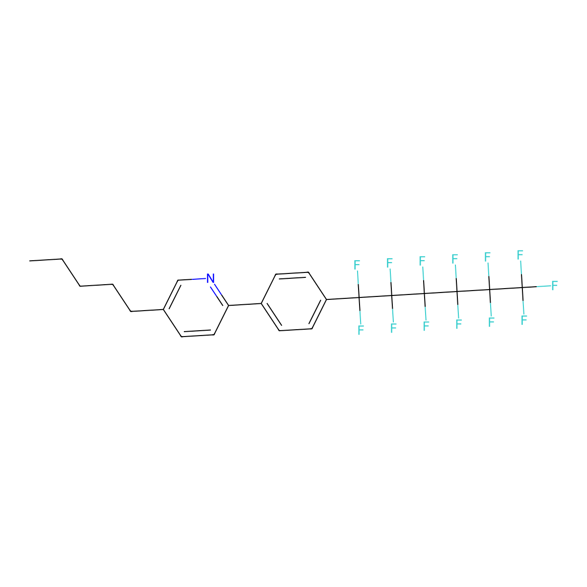 5-Pentyl-2-[4-(tridecafluorohexyl)phenyl]pyridine molecular structure, CAS 139030-54-9