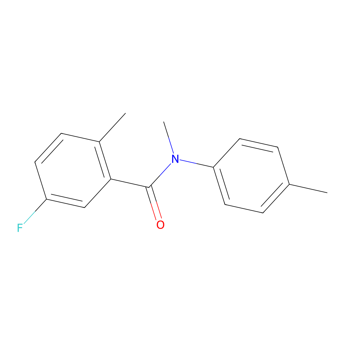 5-fluoro-N,2-dimethyl-N-(4-methylphenyl)benzamide molecular structure, CAS 1390338-30-3