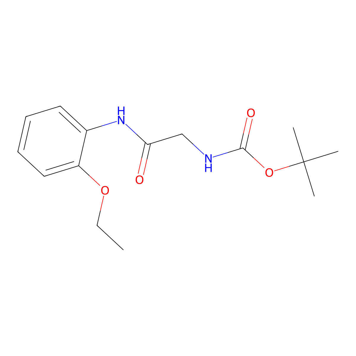 Carbamic acid, [2-[(2-ethoxyphenyl)amino]-2-oxoethyl]-, 1,1-dimethylethyl ester molecular structure, CAS 1390338-45-0