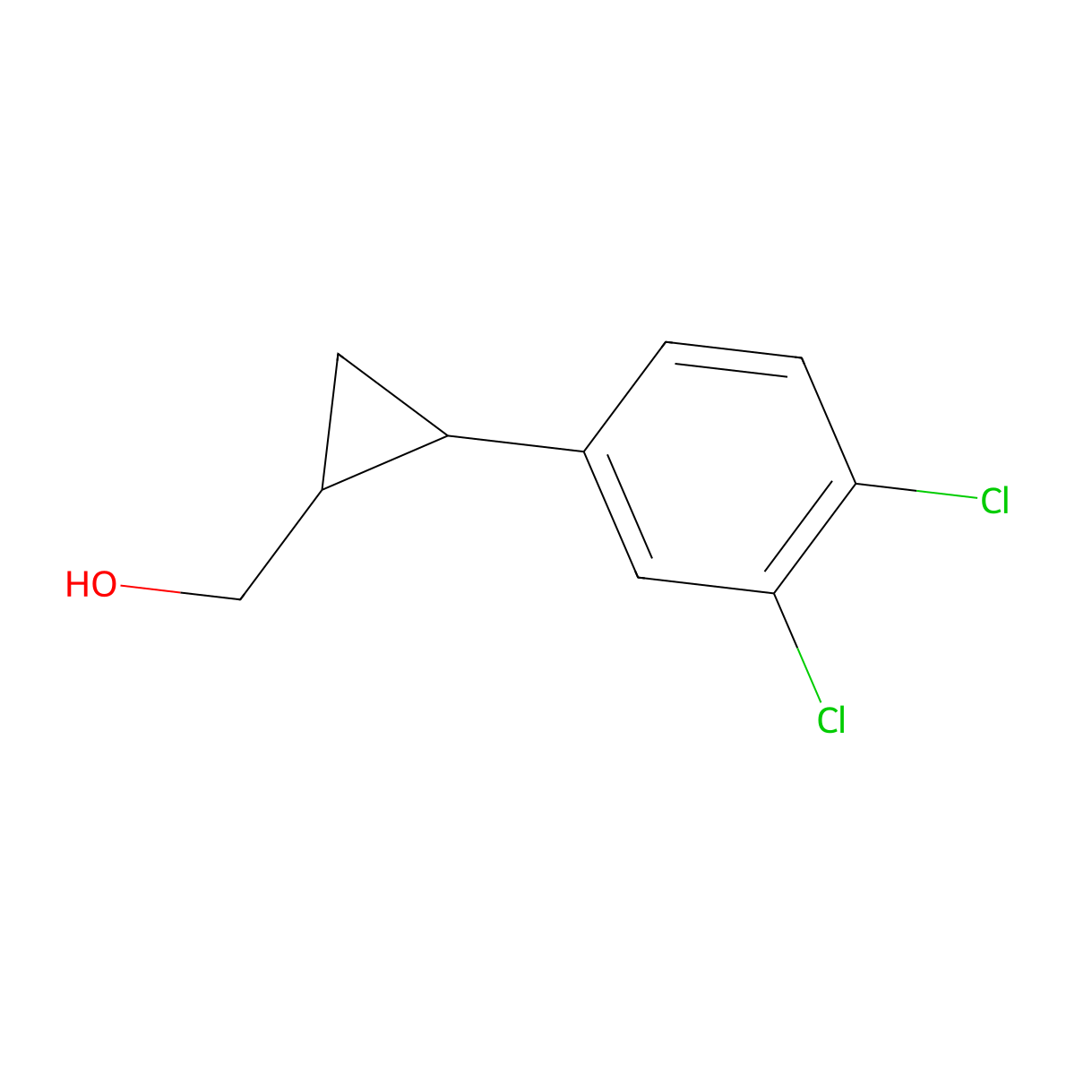 [2-(3,4-Dichlorophenyl)cyclopropyl]methanol molecular structure, CAS 139036-80-9
