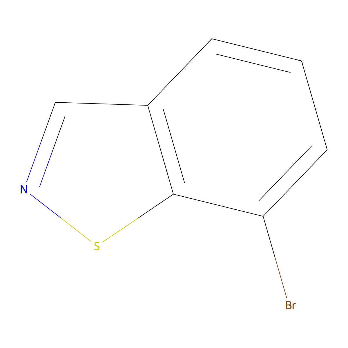7-Bromo-1,2-benzothiazole molecular structure, CAS 139036-97-8