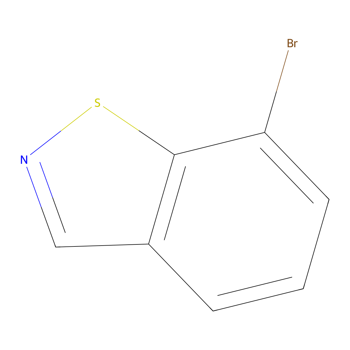 7-Bromo-1,2-benzothiazole molecular structure, CAS 139036-97-8