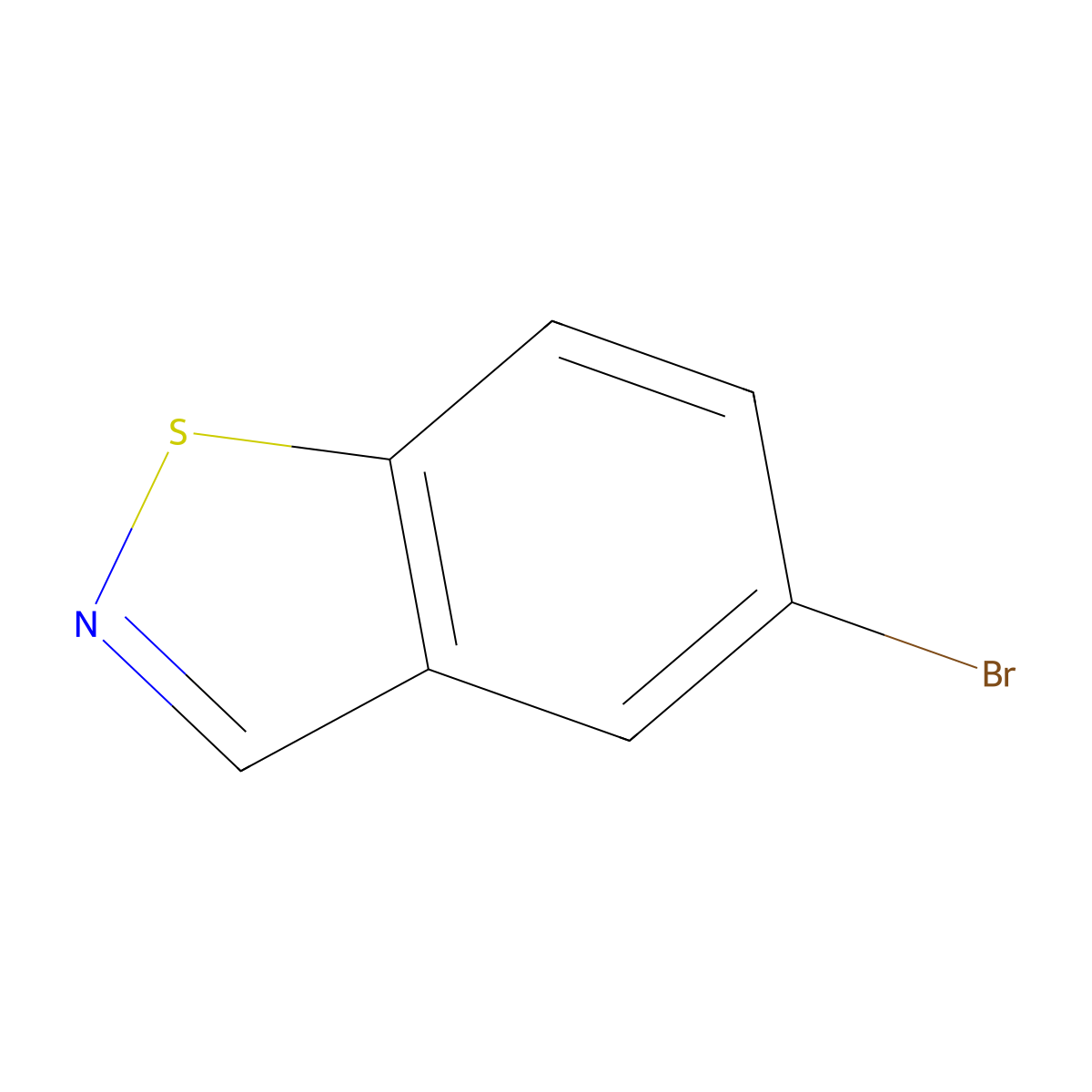 5-Bromo-1,2-benzothiazole molecular structure, CAS 139037-01-7
