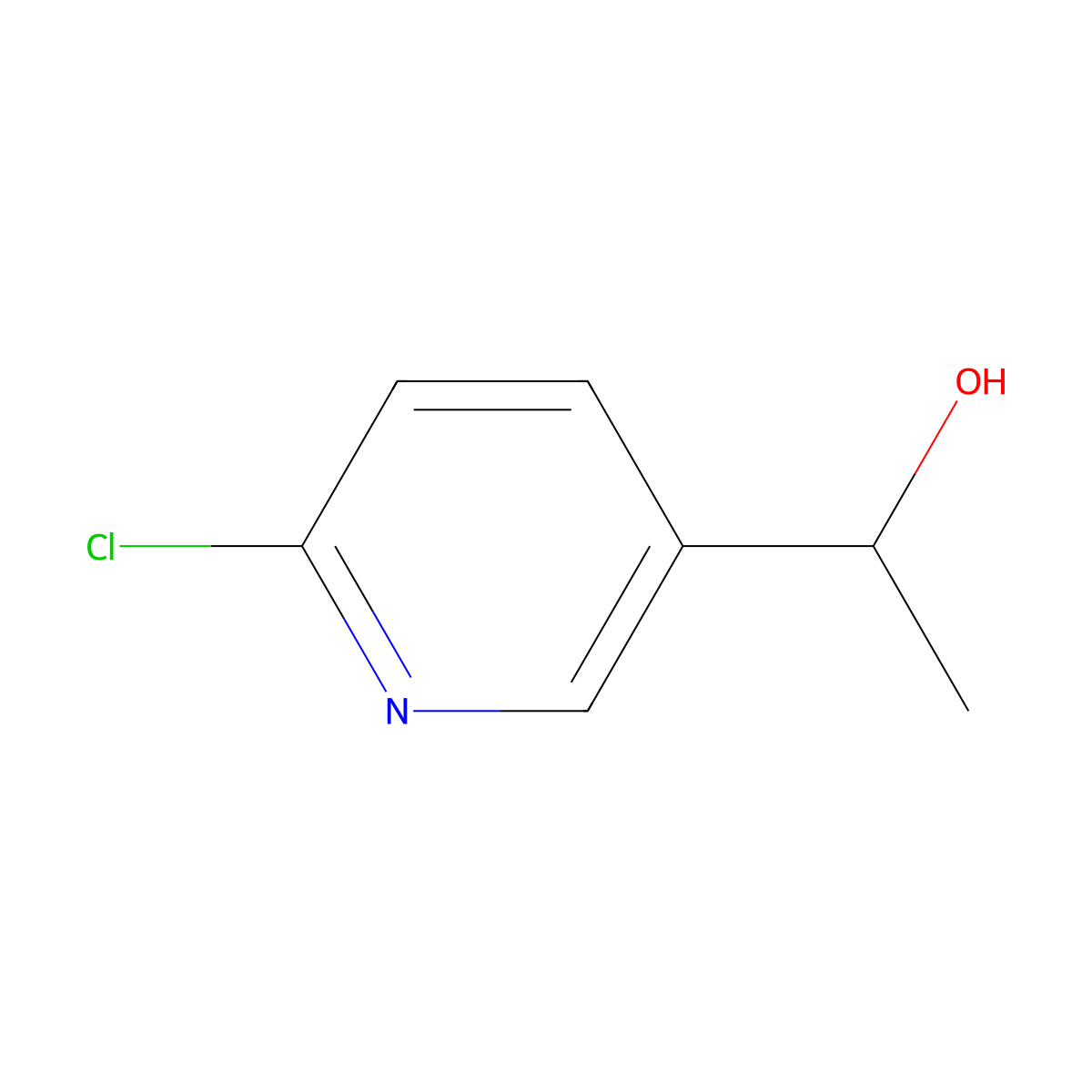 (R)-1-(6-Chloropyridin-3-YL)ethan-1-OL molecular structure, CAS 139042-64-1