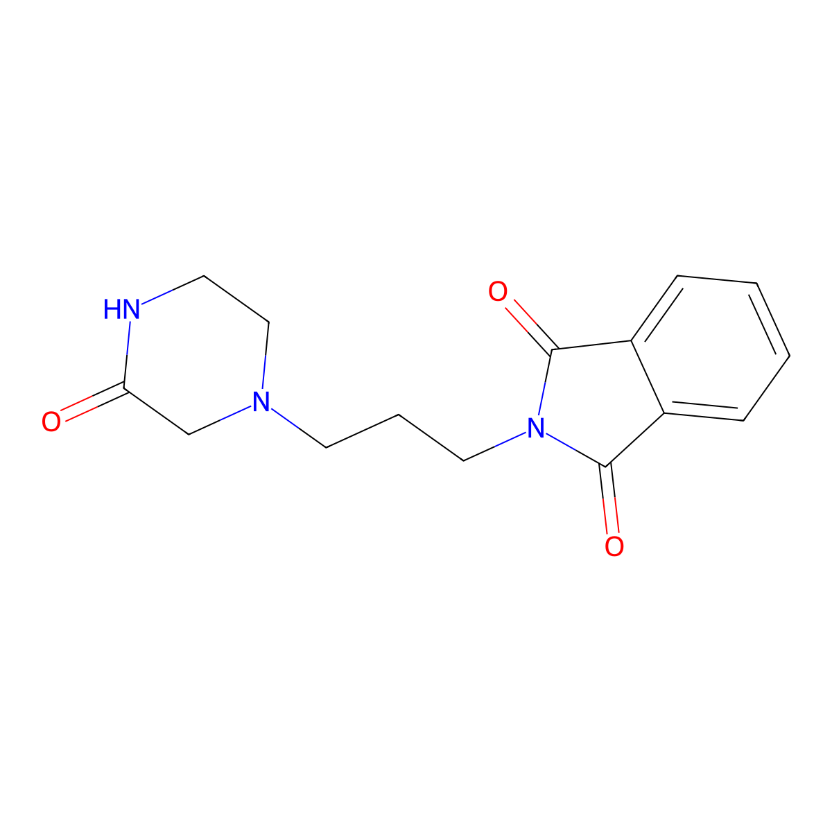 2-(3-(3-Oxopiperazin-1-yl)propyl)isoindoline-1,3-dione molecular structure, CAS 1390422-85-1