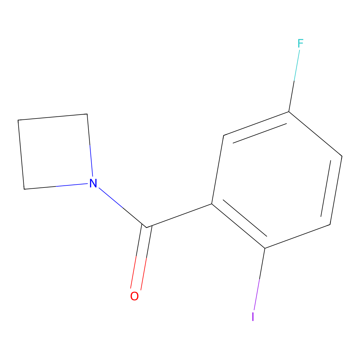 Azetidin-1-yl(5-fluoro-2-iodophenyl)methanone molecular structure, CAS 1390424-26-6
