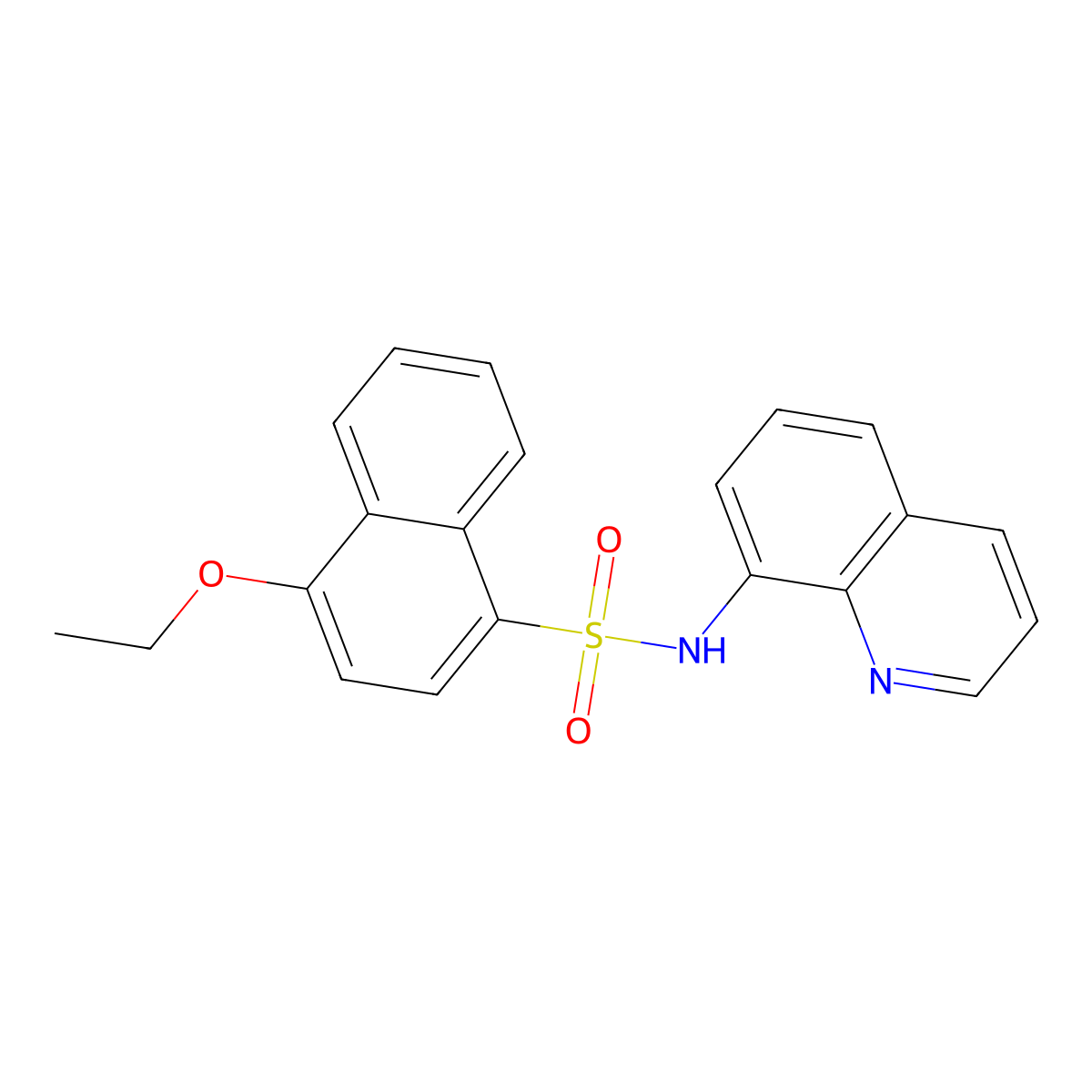 4-ethoxy-N-(quinolin-8-yl)naphthalene-1-sulfonamide molecular structure, CAS 1390455-19-2
