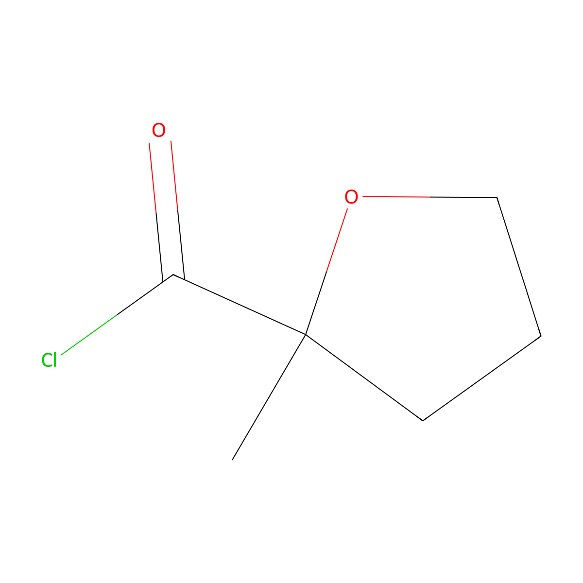 2-Methyloxolane-2-carbonyl chloride molecular structure, CAS 139049-95-9