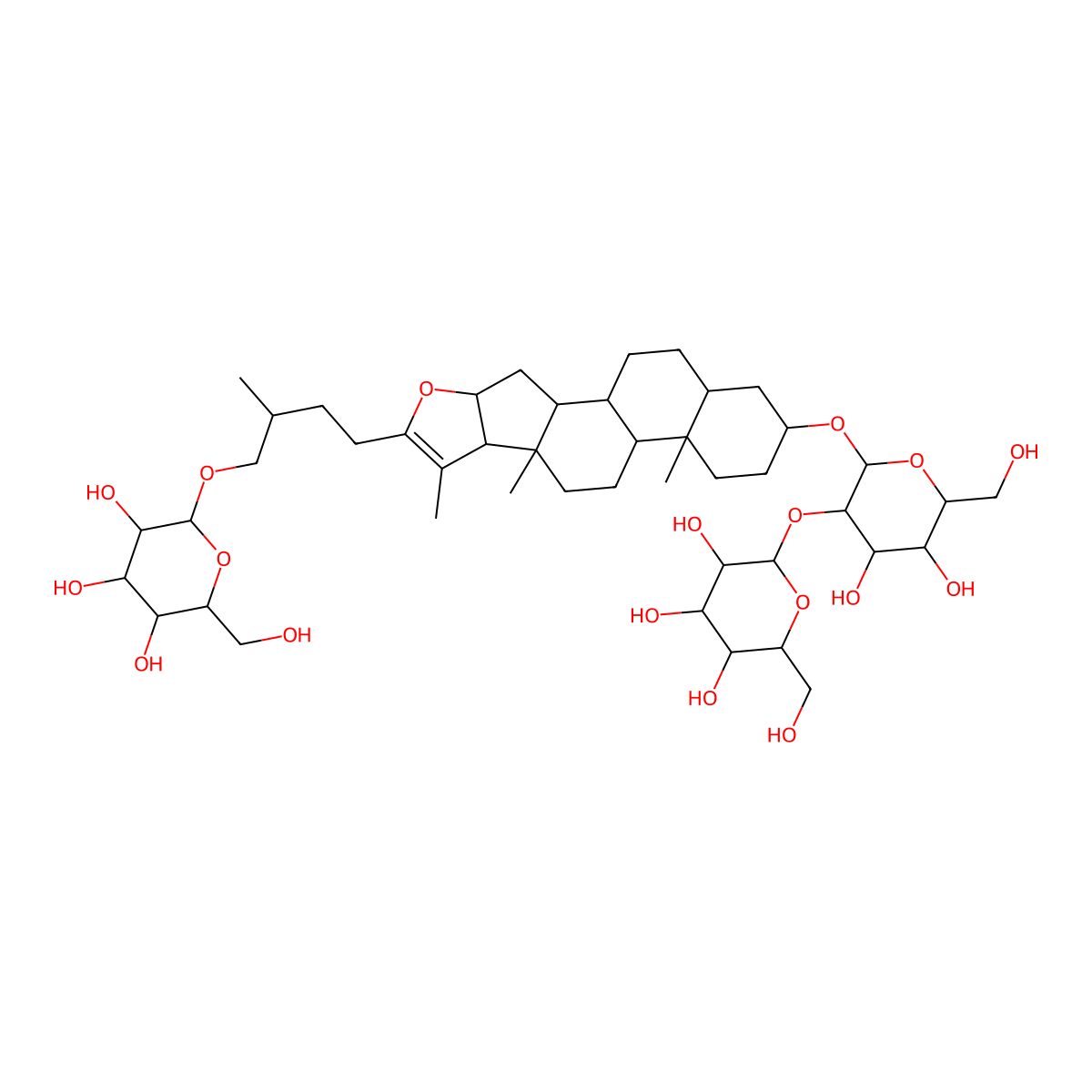 Anemarsaponin B molecular structure, CAS 139051-27-7